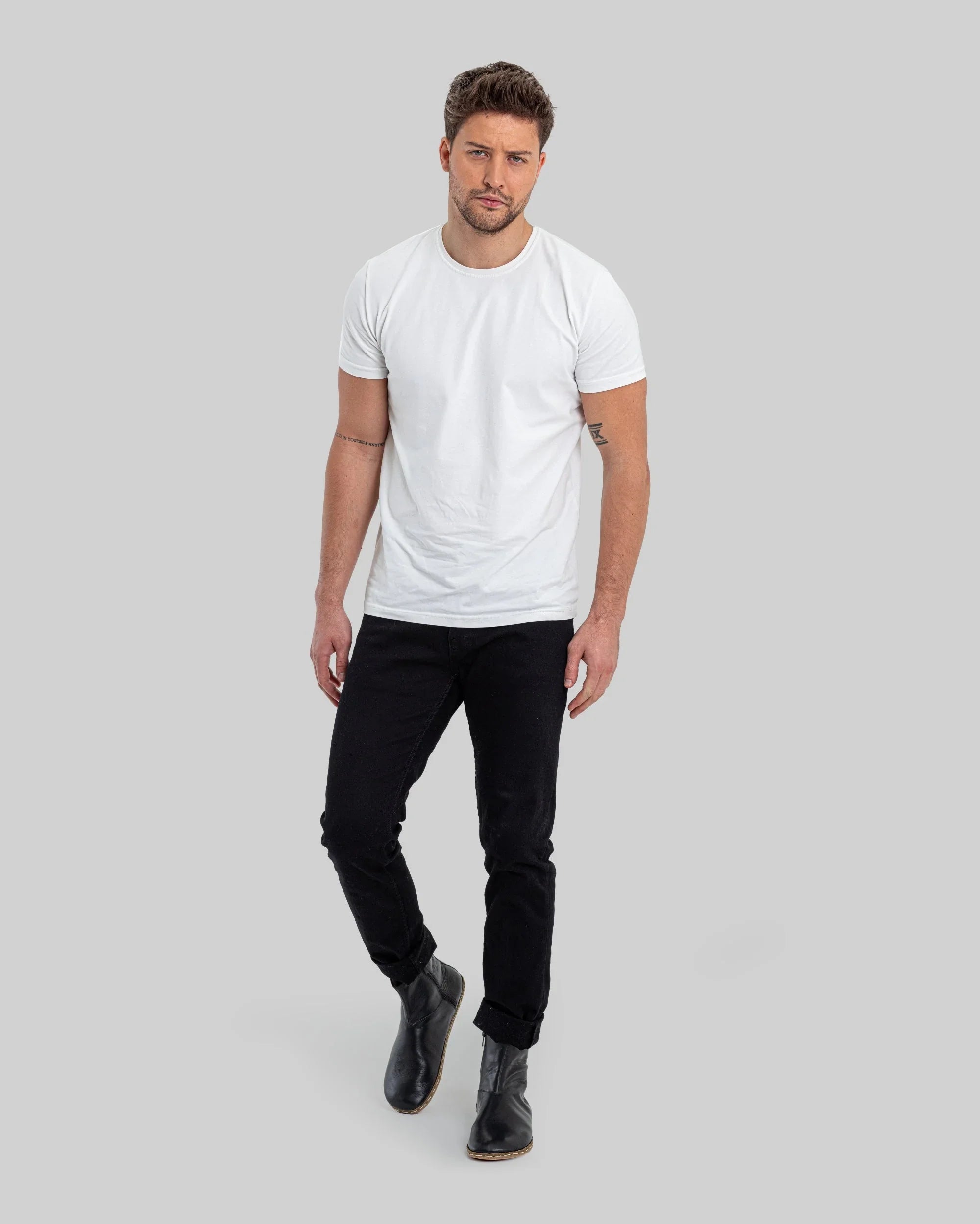 Back view Black Chelsea Boots - Calf Leather Handcrafted | Bespoky