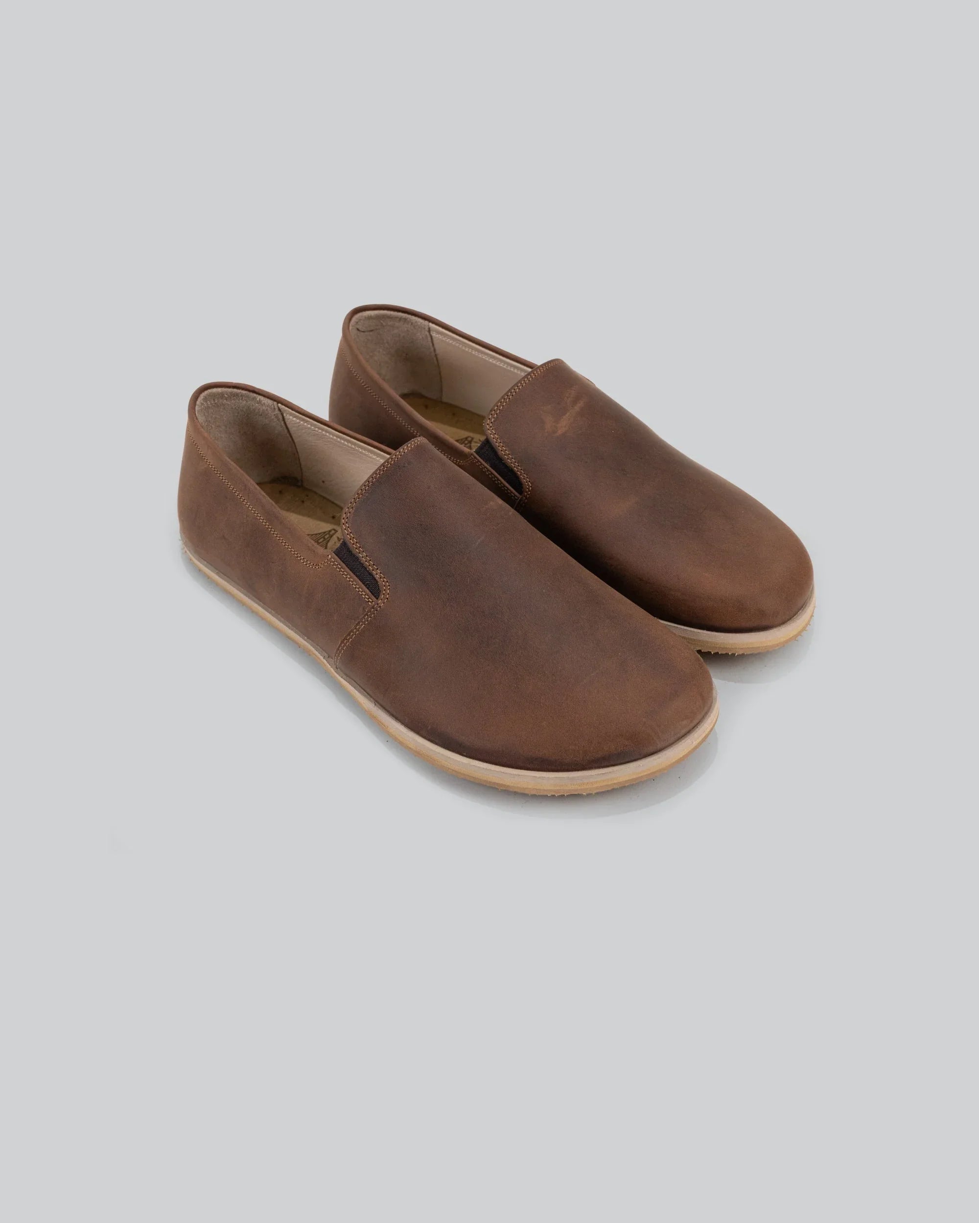 Women's Tan Barefoot Shoes - Handcrafted Calf Leather Wide Toe Box | Bespoky