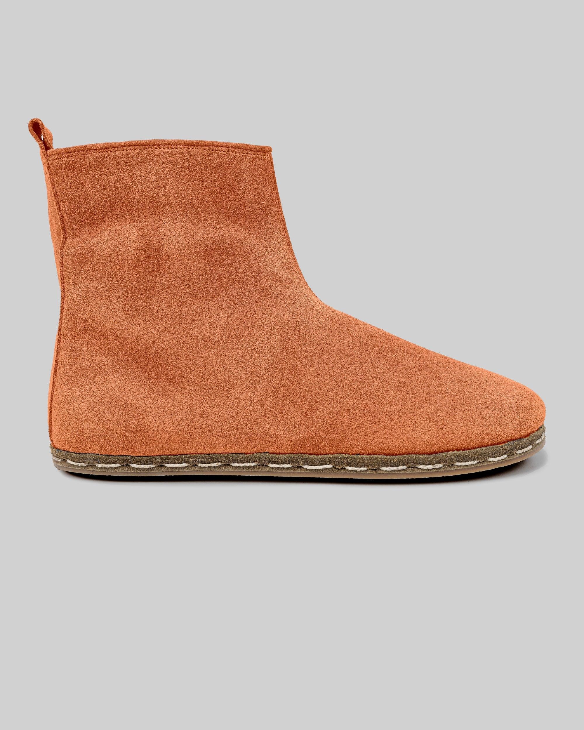 Side view Orange Chelsea Boots - Calf Leather Zero Drop | Bespoky
