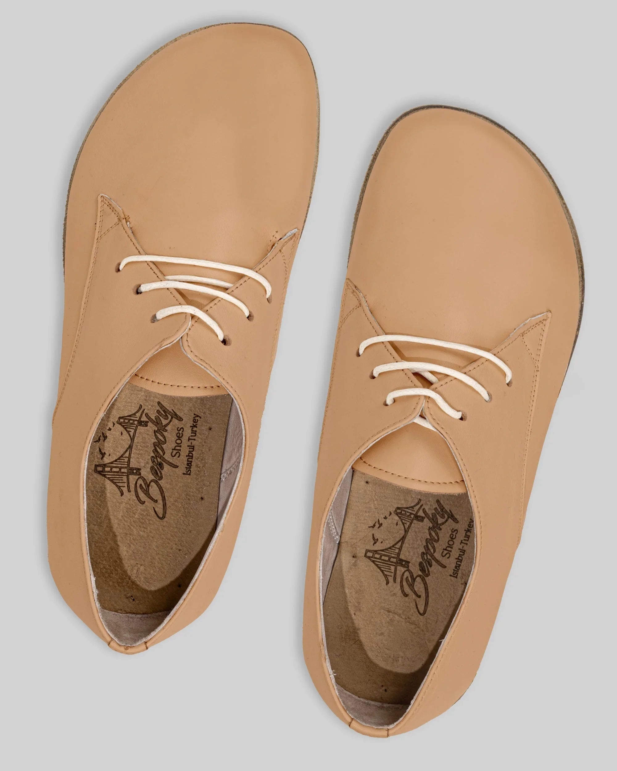 Top view Undyed Oxford Shoes - Handcrafted Calf Leather | Bespoky