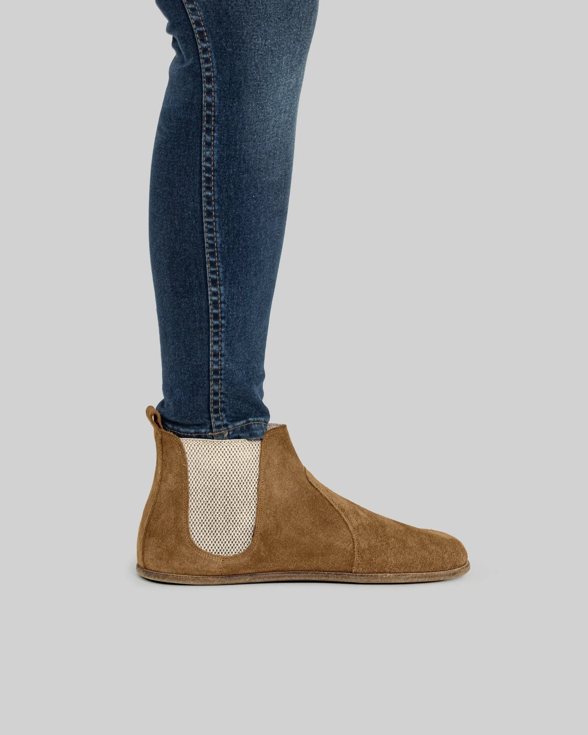 Back view Tan Chelsea Boots - Calf Leather Handcrafted | Bespoky