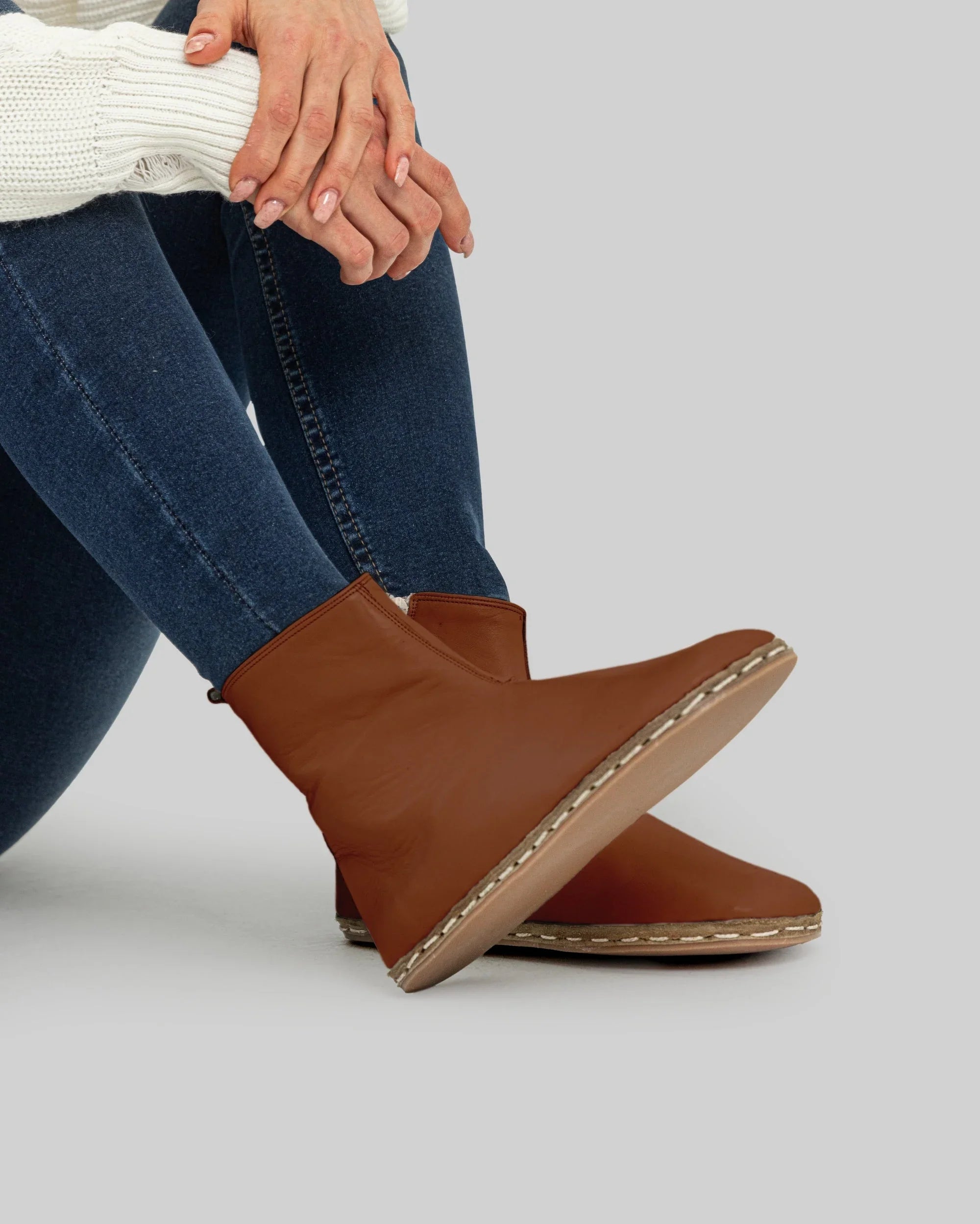 Men's Dark Brown Chelsea Boots - Handcrafted Calf Leather Wide Toe Box | Bespoky