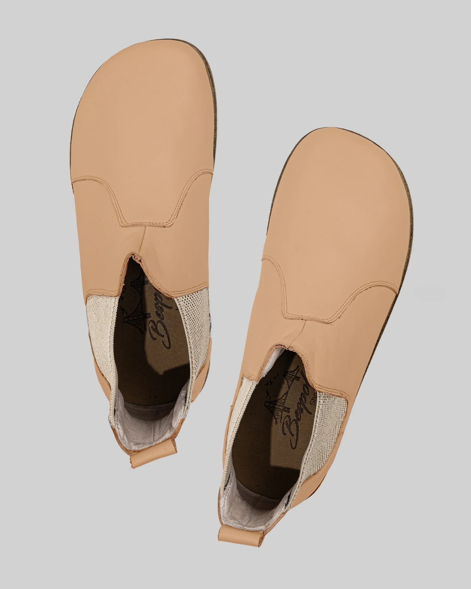 Side view Undyed Chelsea Boots - Calf Leather Zero Drop | Bespoky