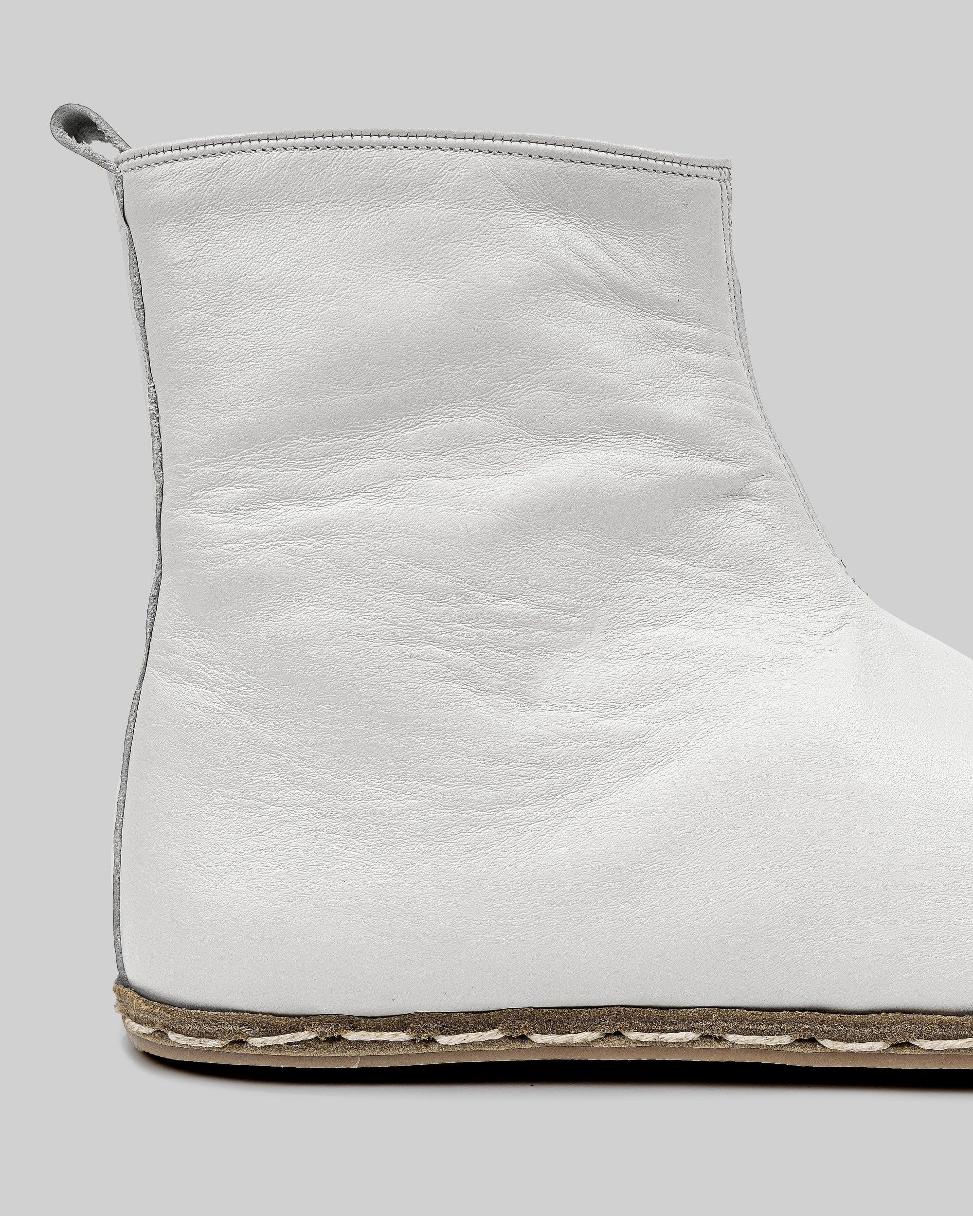 Back view White Chelsea Boots - Calf Leather Handcrafted | Bespoky