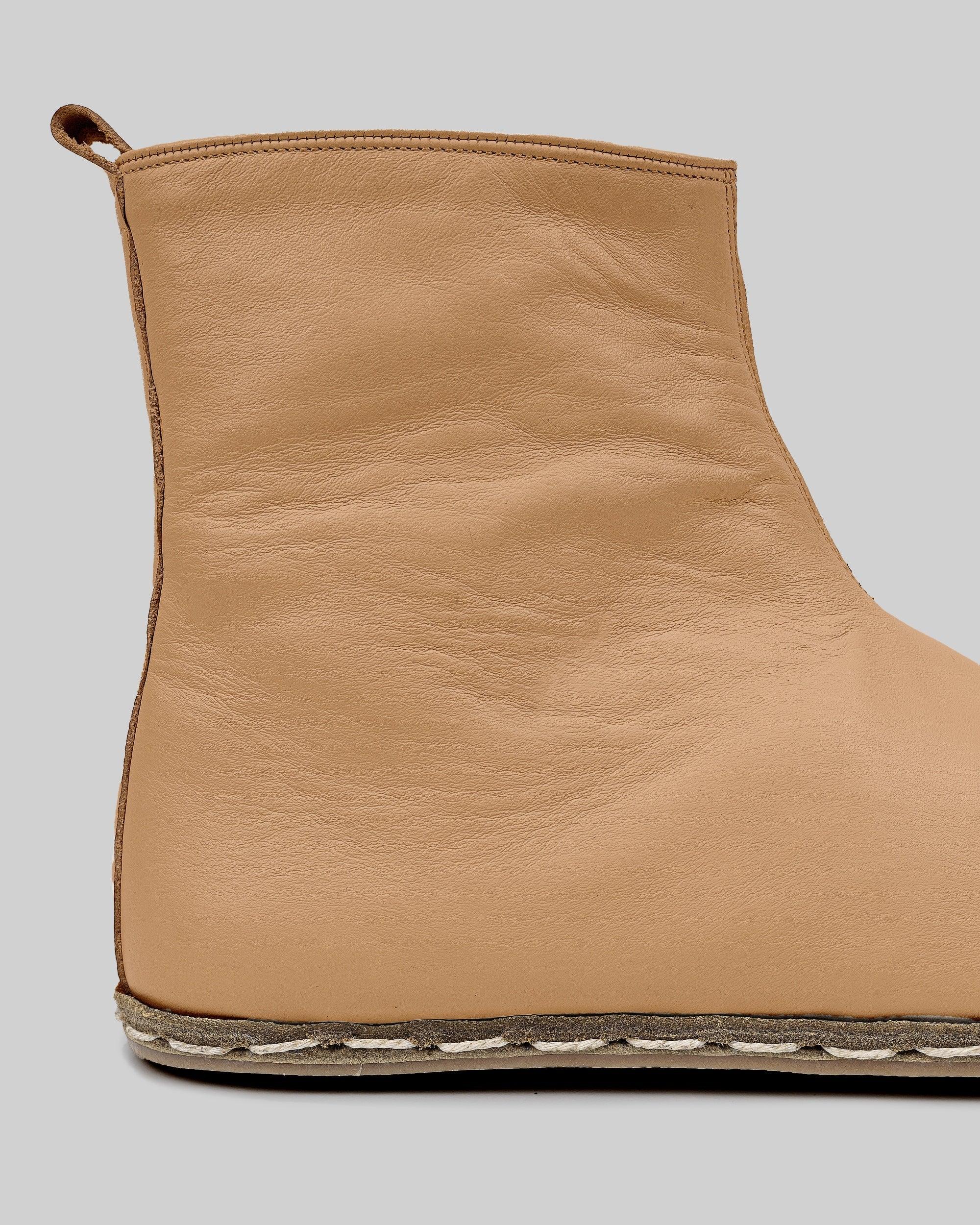 Back view Undyed Chelsea Boots - Calf Leather Handcrafted | Bespoky