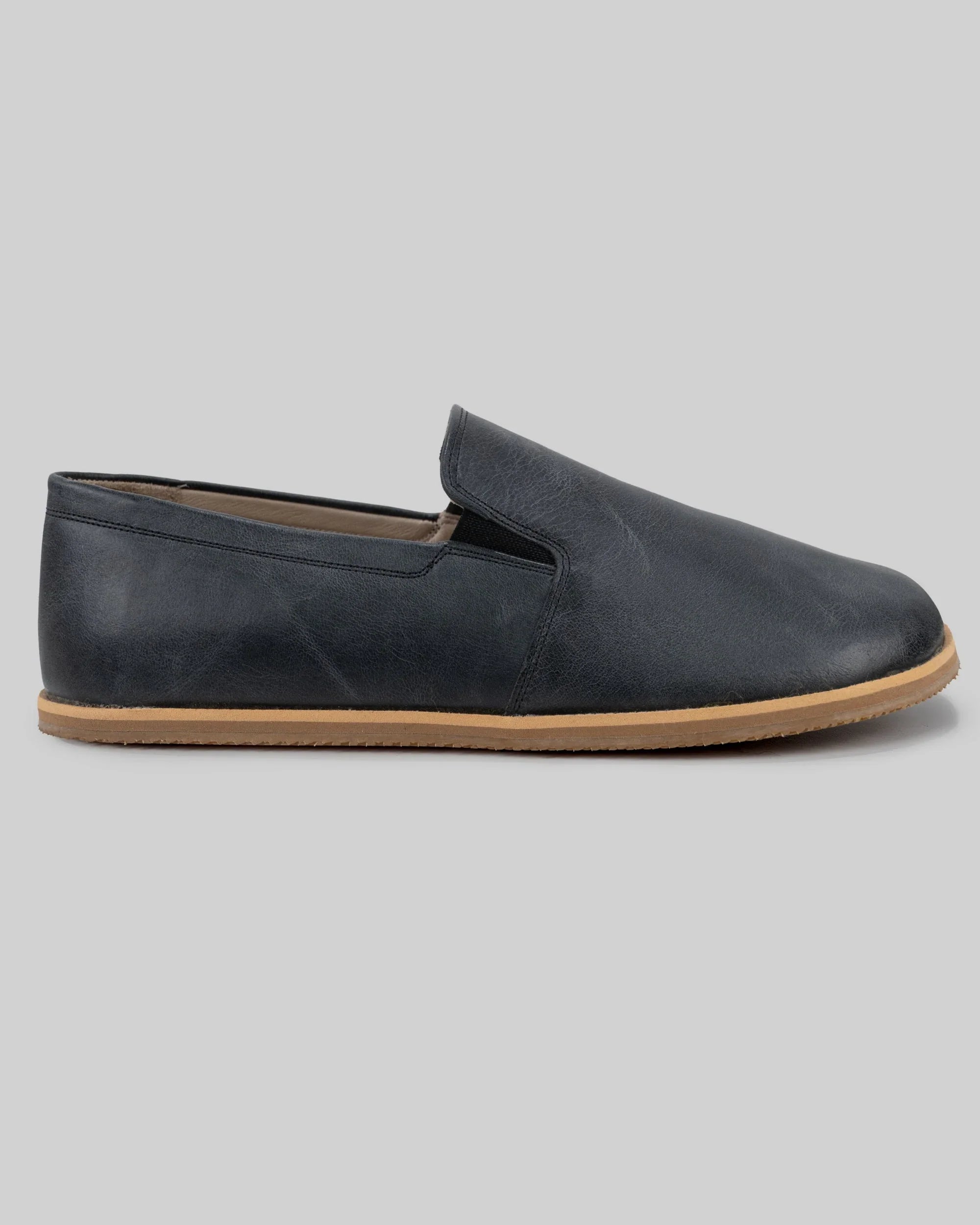 Top view Black Barefoot Shoes - Handcrafted Calf Leather | Bespoky