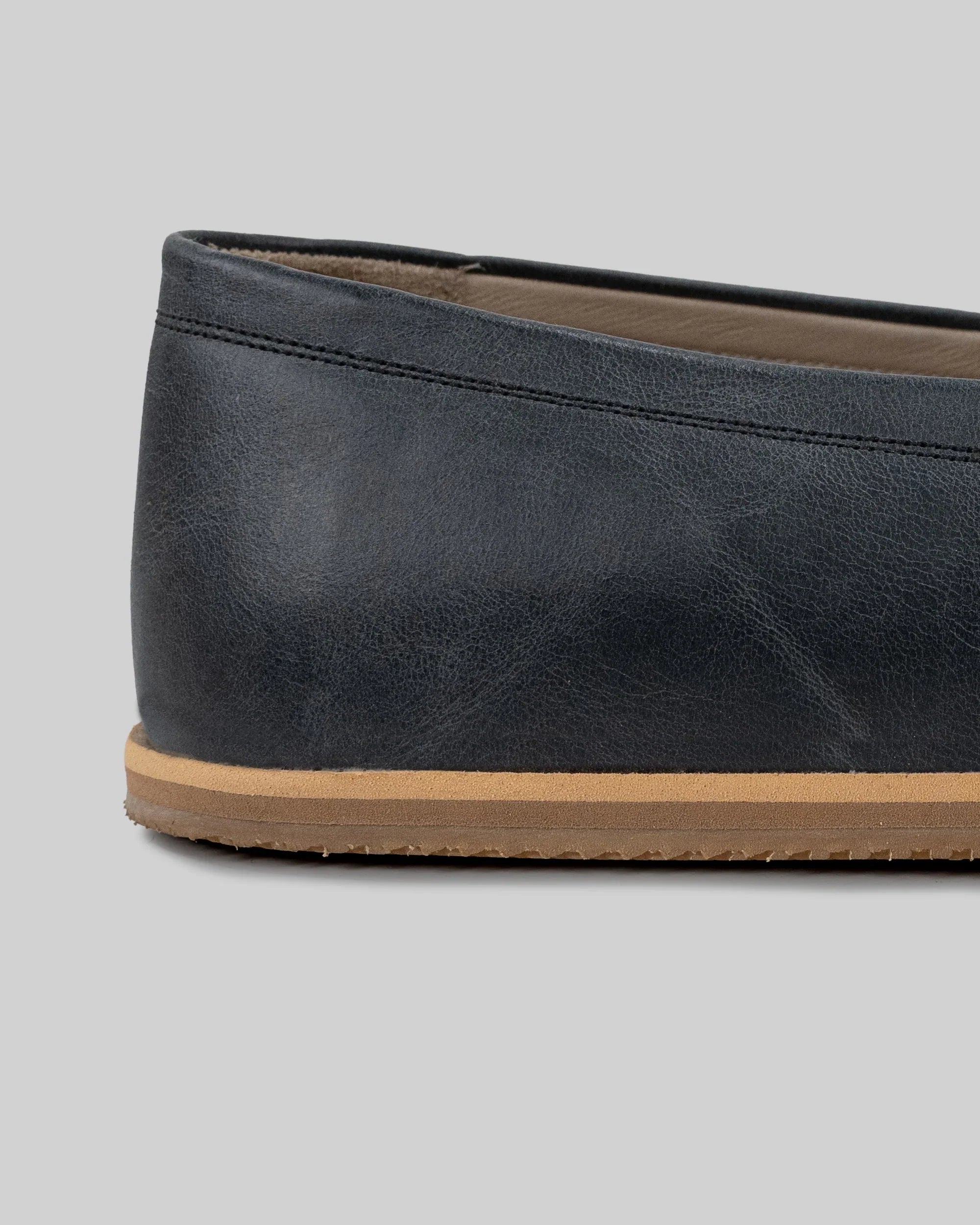 Detail Black Barefoot Shoes - Handcrafted Calf Leather Turkey | Bespoky