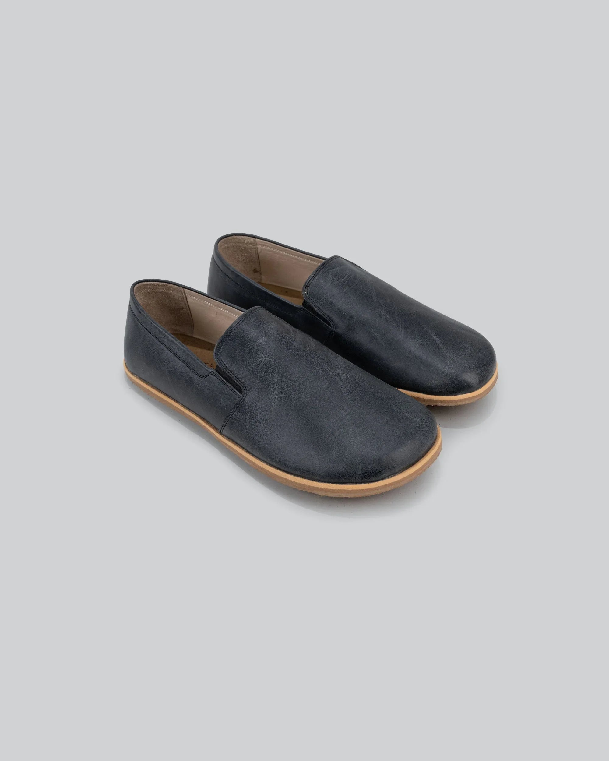 Women's Black Barefoot Shoes - Handcrafted Calf Leather Wide Toe Box | Bespoky