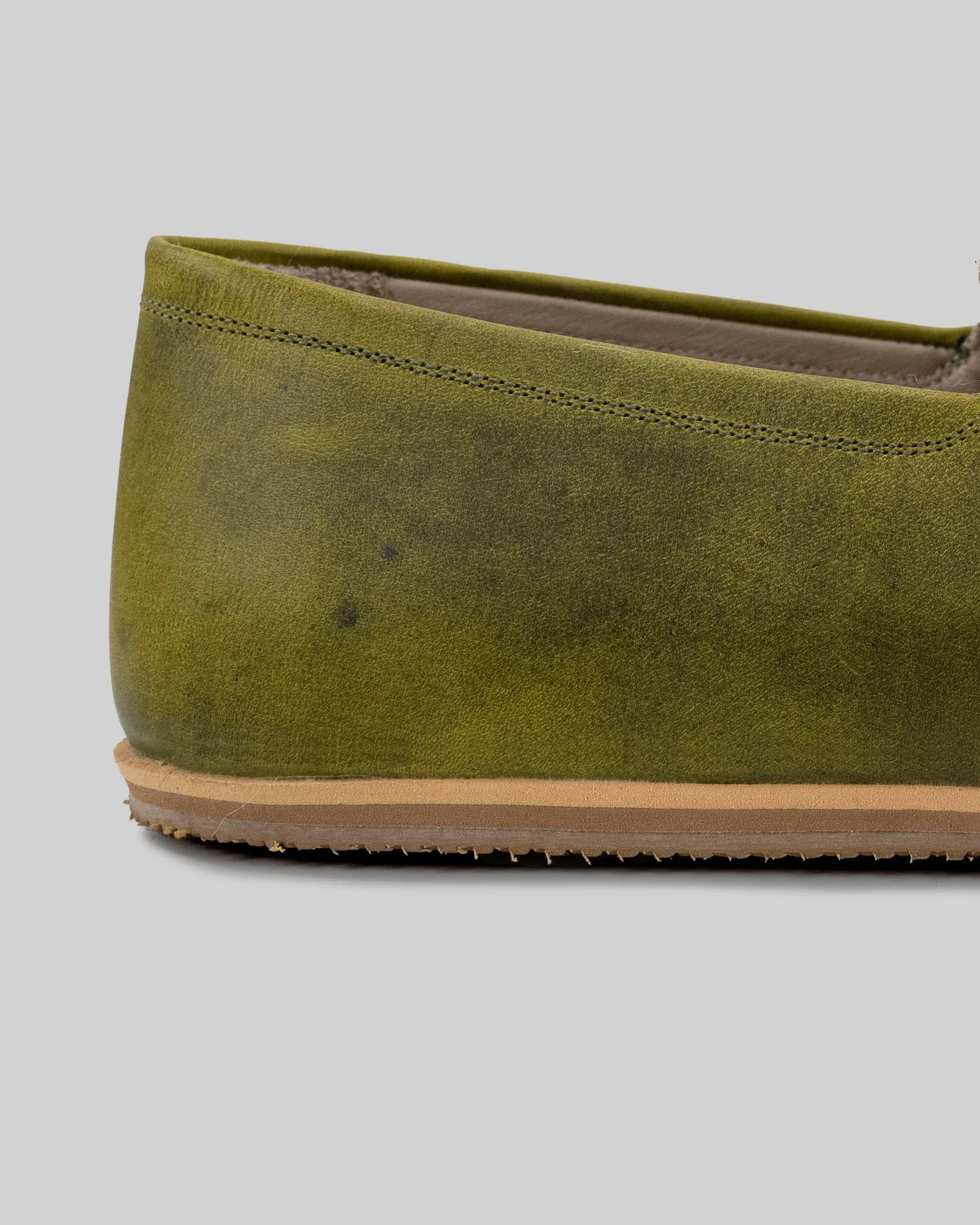 Detail Yellow Barefoot Shoes - Handcrafted Calf Leather Turkey | Bespoky