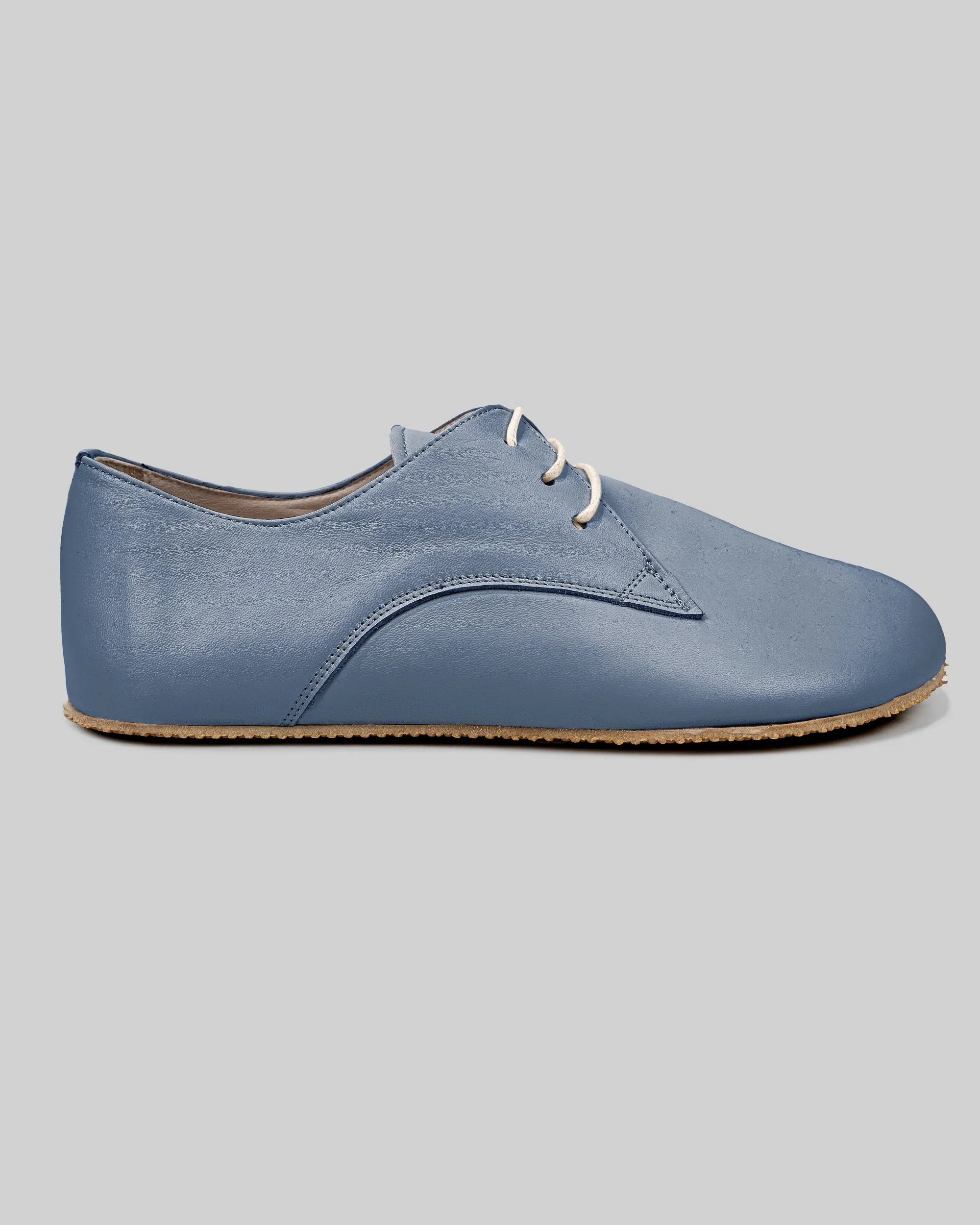 Detail Jean Blue Oxford Shoes - Handcrafted Calf Leather Turkey | Bespoky