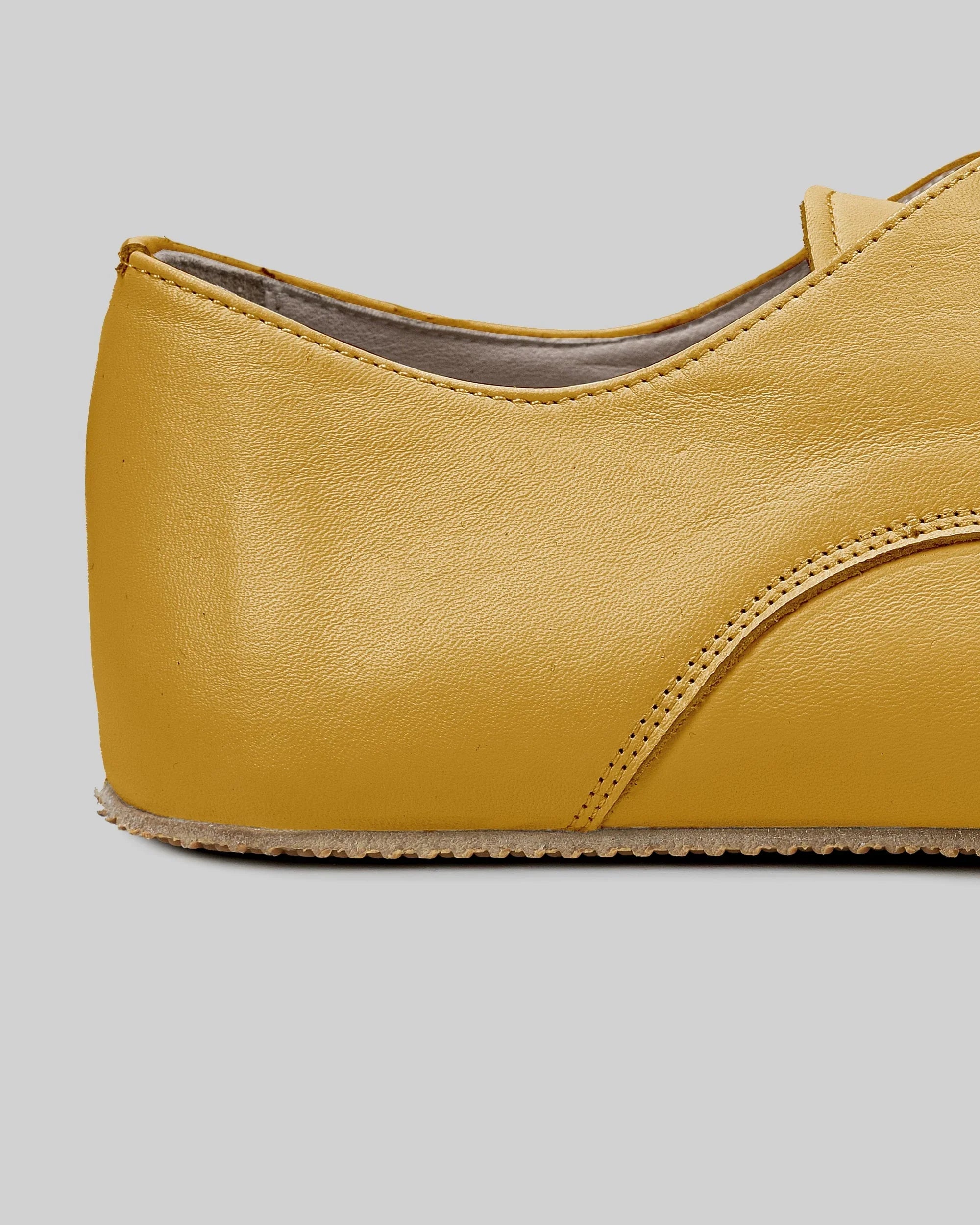 Top view Mustard Oxford Shoes - Handcrafted Calf Leather | Bespoky