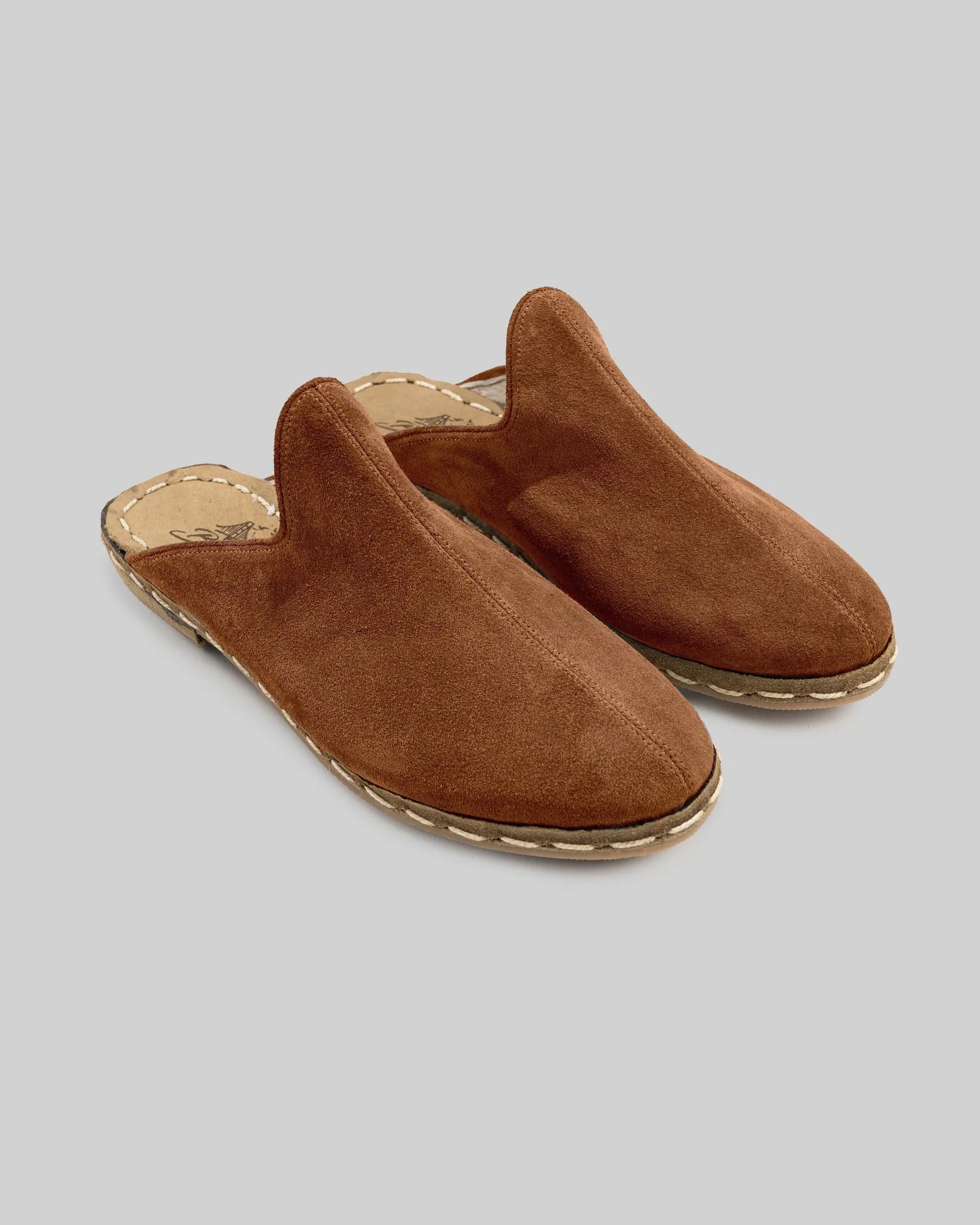 Women's Tan Slippers - Handcrafted Calf Leather Wide Toe Box | Bespoky