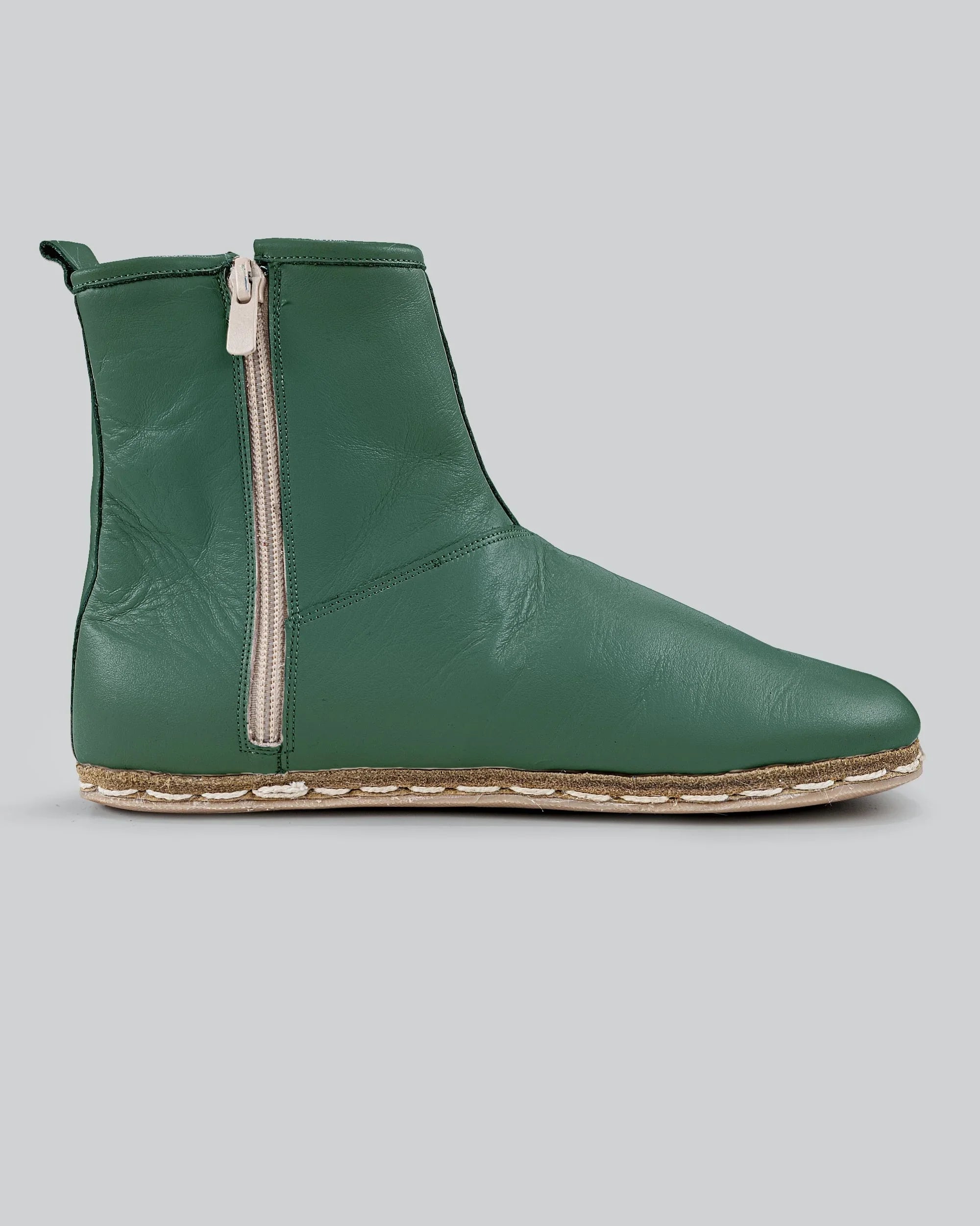 Detail Green Chelsea Boots - Handcrafted Calf Leather Turkey | Bespoky