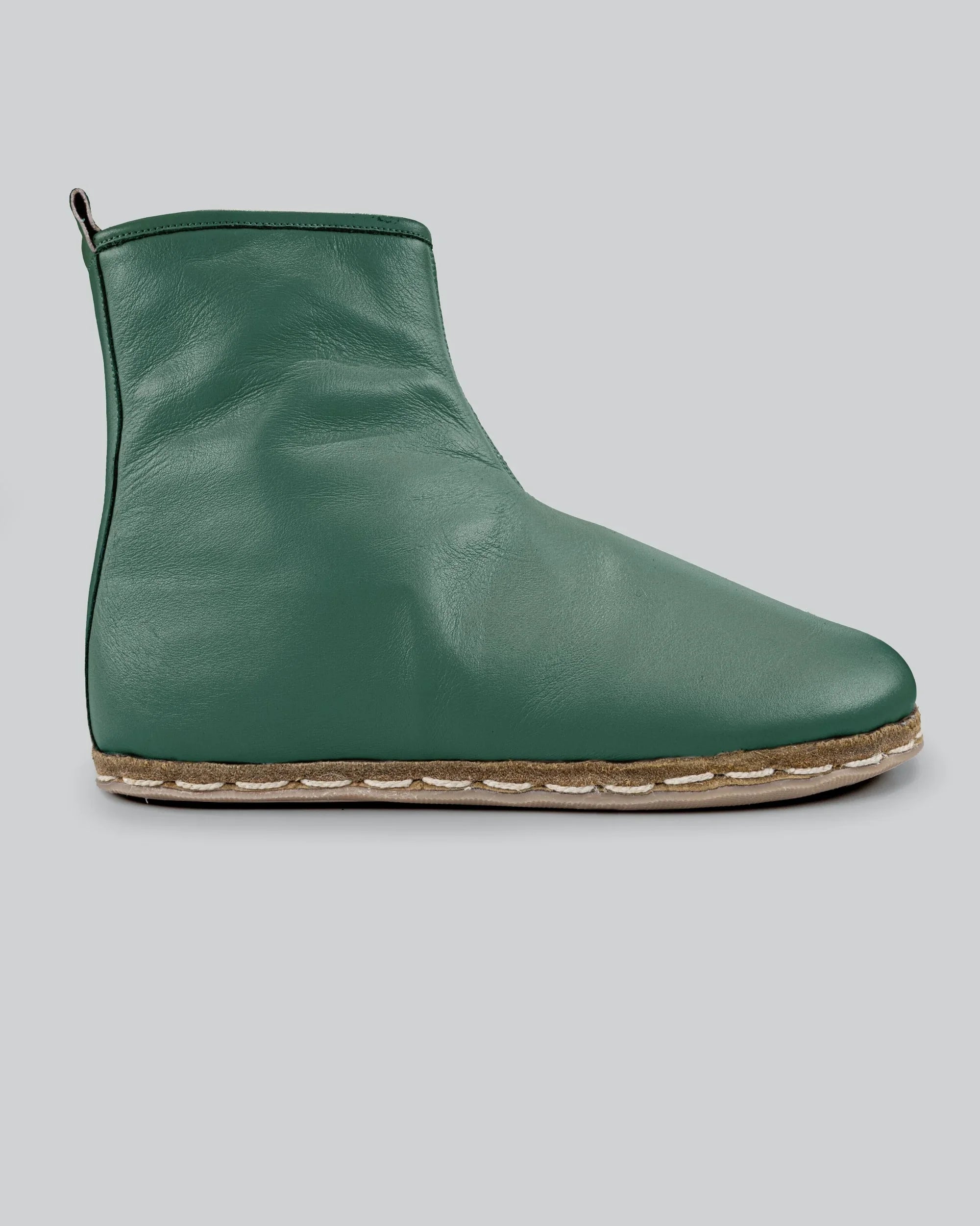 Back view Green Chelsea Boots - Calf Leather Handcrafted | Bespoky