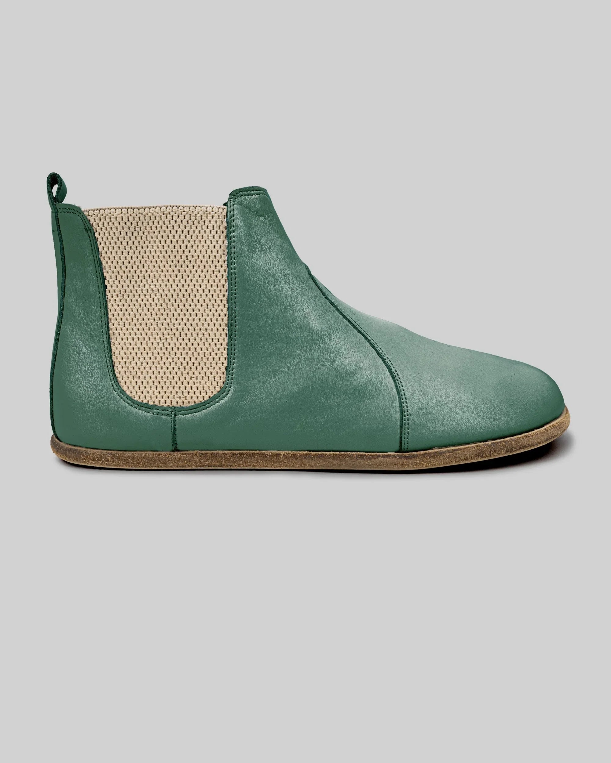 Sole detail Green Chelsea Boots - Zero Drop Calf Leather | Bespoky