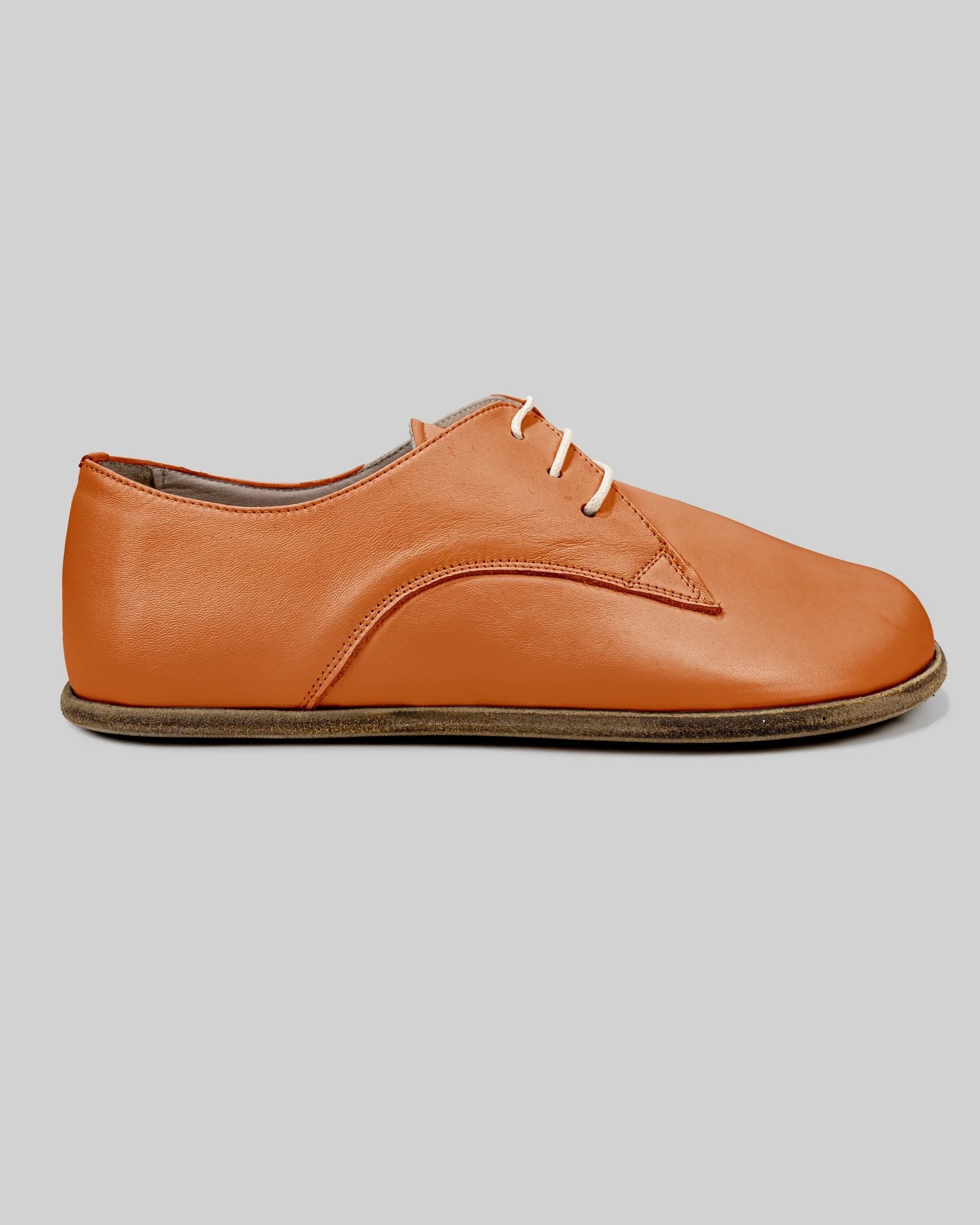 Detail Orange Oxford Shoes - Handcrafted Calf Leather Turkey | Bespoky