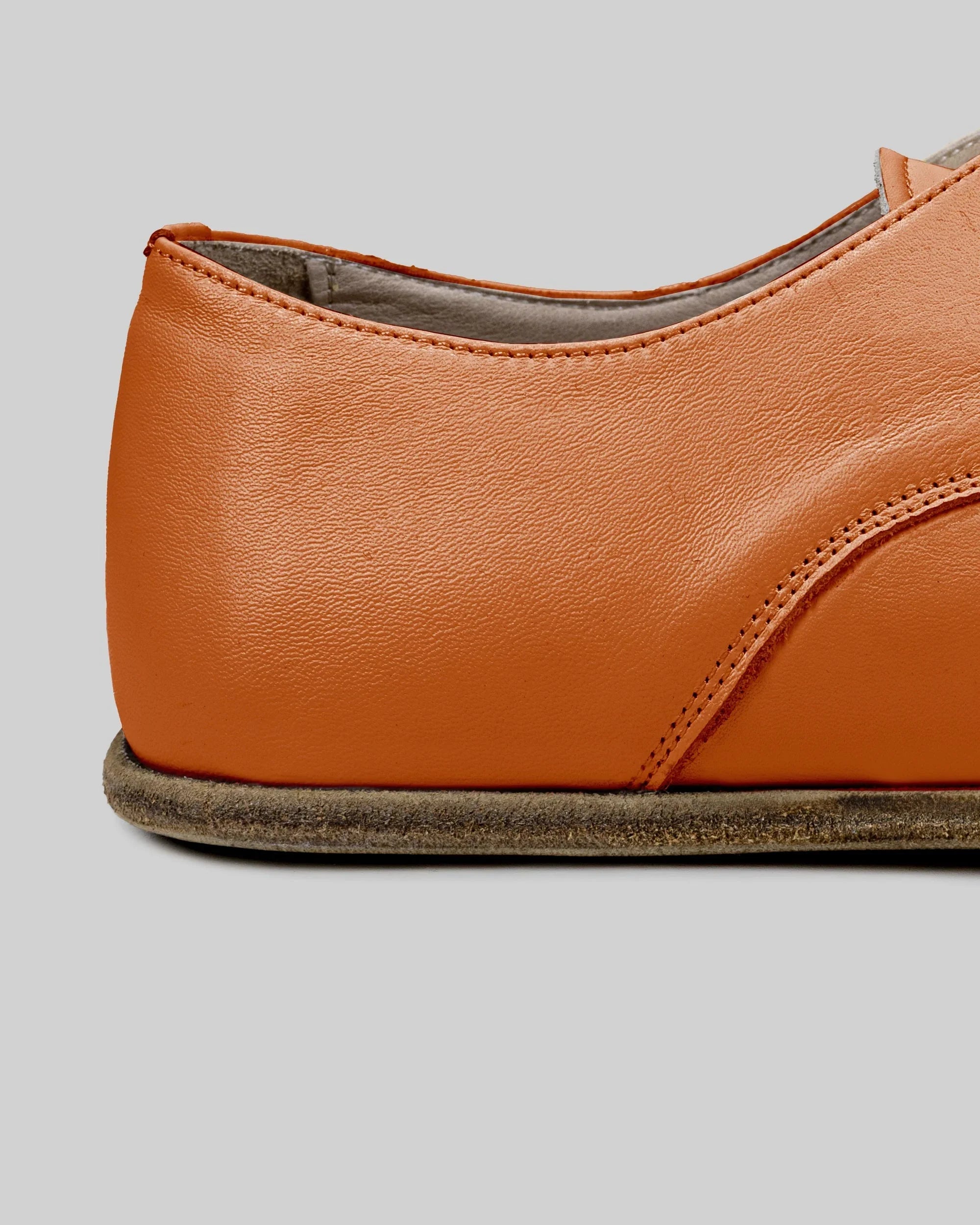 Top view Orange Oxford Shoes - Handcrafted Calf Leather | Bespoky