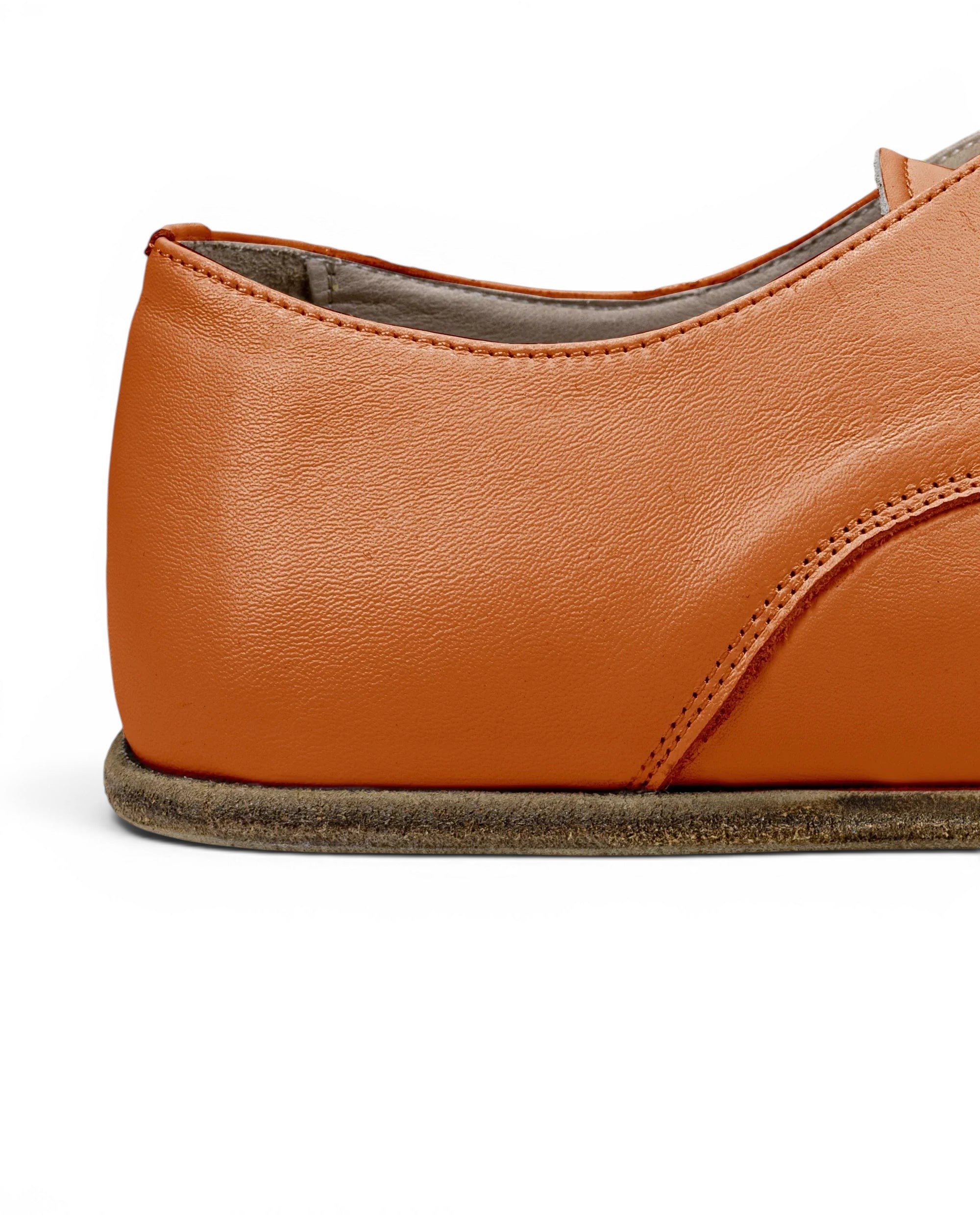 Top view Orange Oxford Shoes - Handcrafted Calf Leather | Bespoky