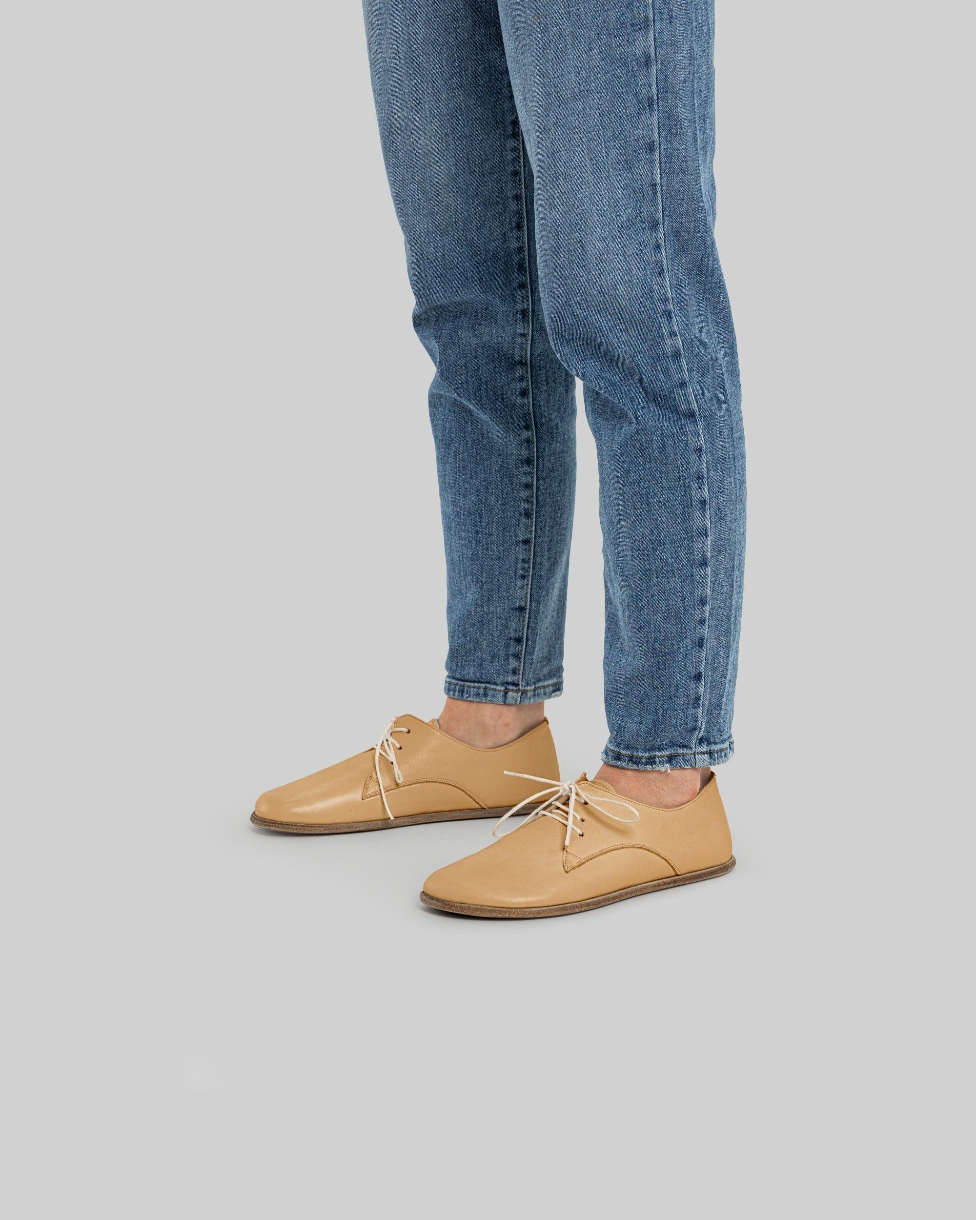 Back view Melon Yellow Oxford Shoes - Calf Leather Handcrafted | Bespoky