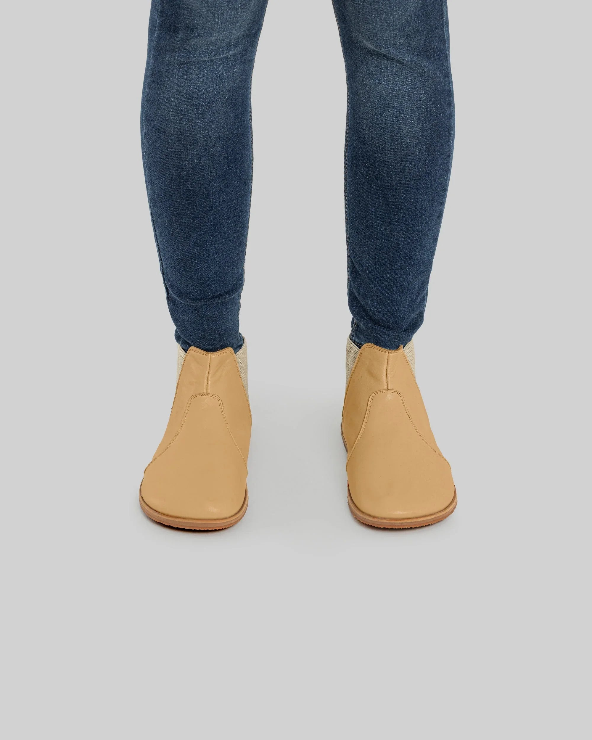 Back view Melon Yellow Chelsea Boots - Calf Leather Handcrafted | Bespoky