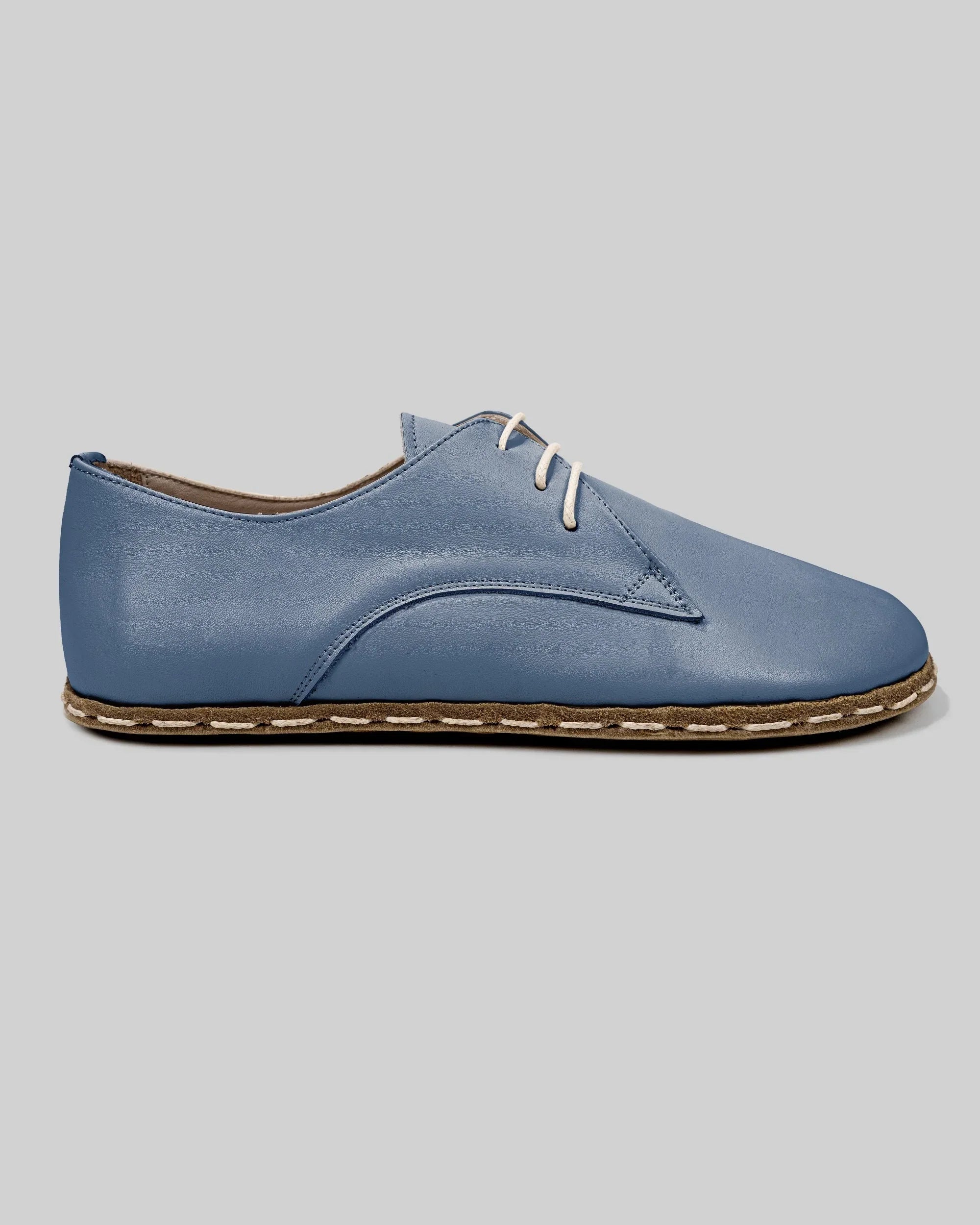 Back view Jean Blue Oxford Shoes - Calf Leather Handcrafted | Bespoky