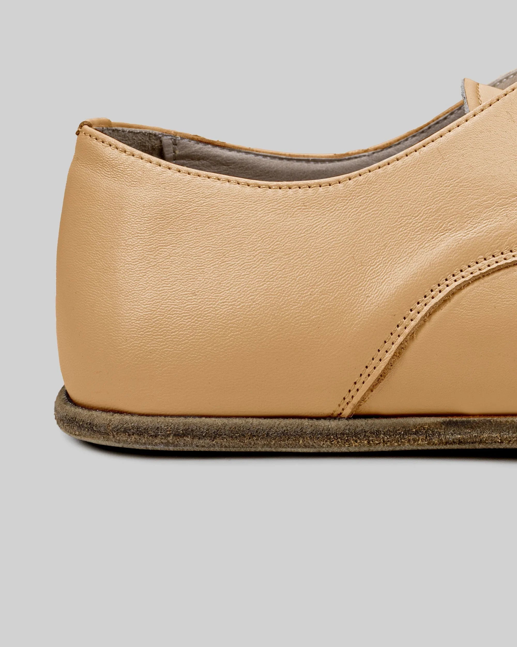 Detail Melon Yellow Oxford Shoes - Handcrafted Calf Leather Turkey | Bespoky