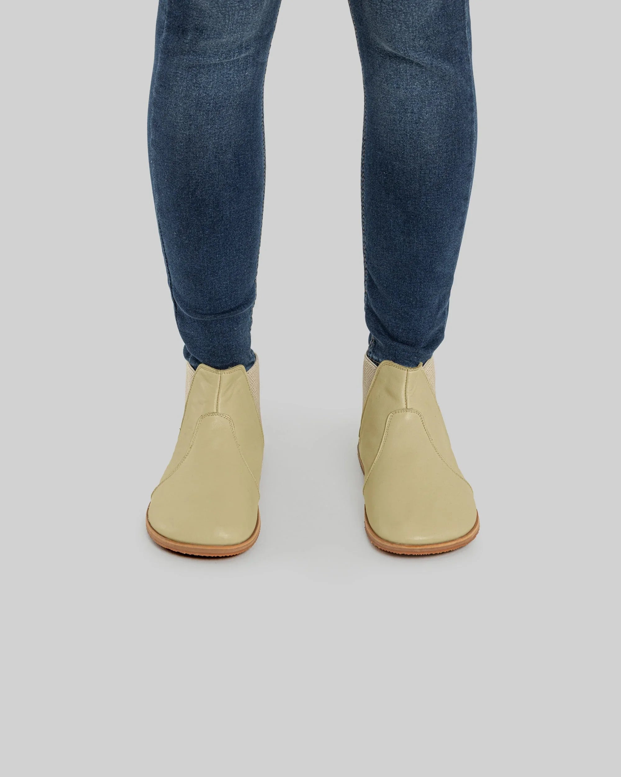 Back view Yellow Chelsea Boots - Calf Leather Handcrafted | Bespoky