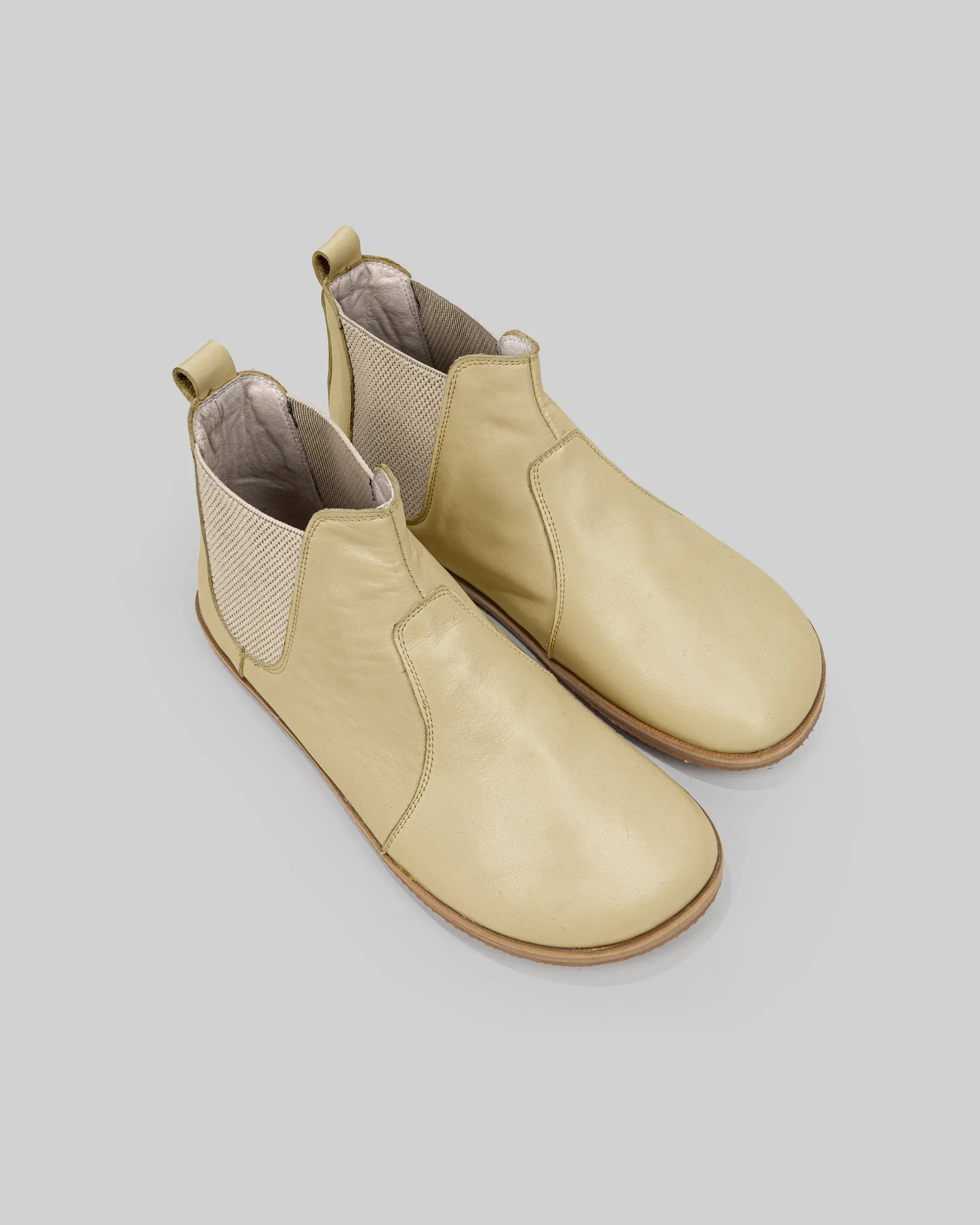 Men's Yellow Chelsea Boots - Handcrafted Calf Leather Wide Toe Box | Bespoky