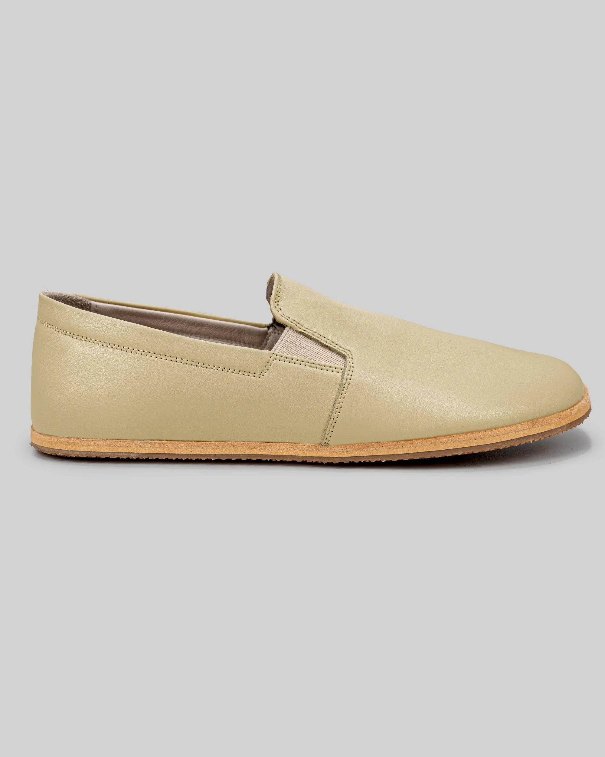 Detail Yellow Barefoot Shoes - Handcrafted Calf Leather Turkey | Bespoky