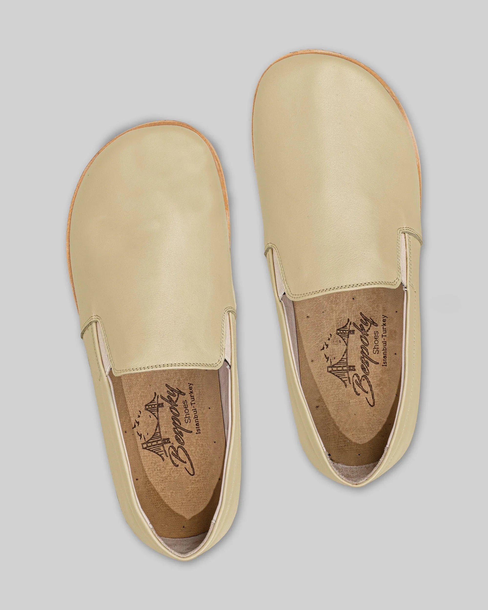 Side view Yellow Barefoot Shoes - Calf Leather Zero Drop | Bespoky