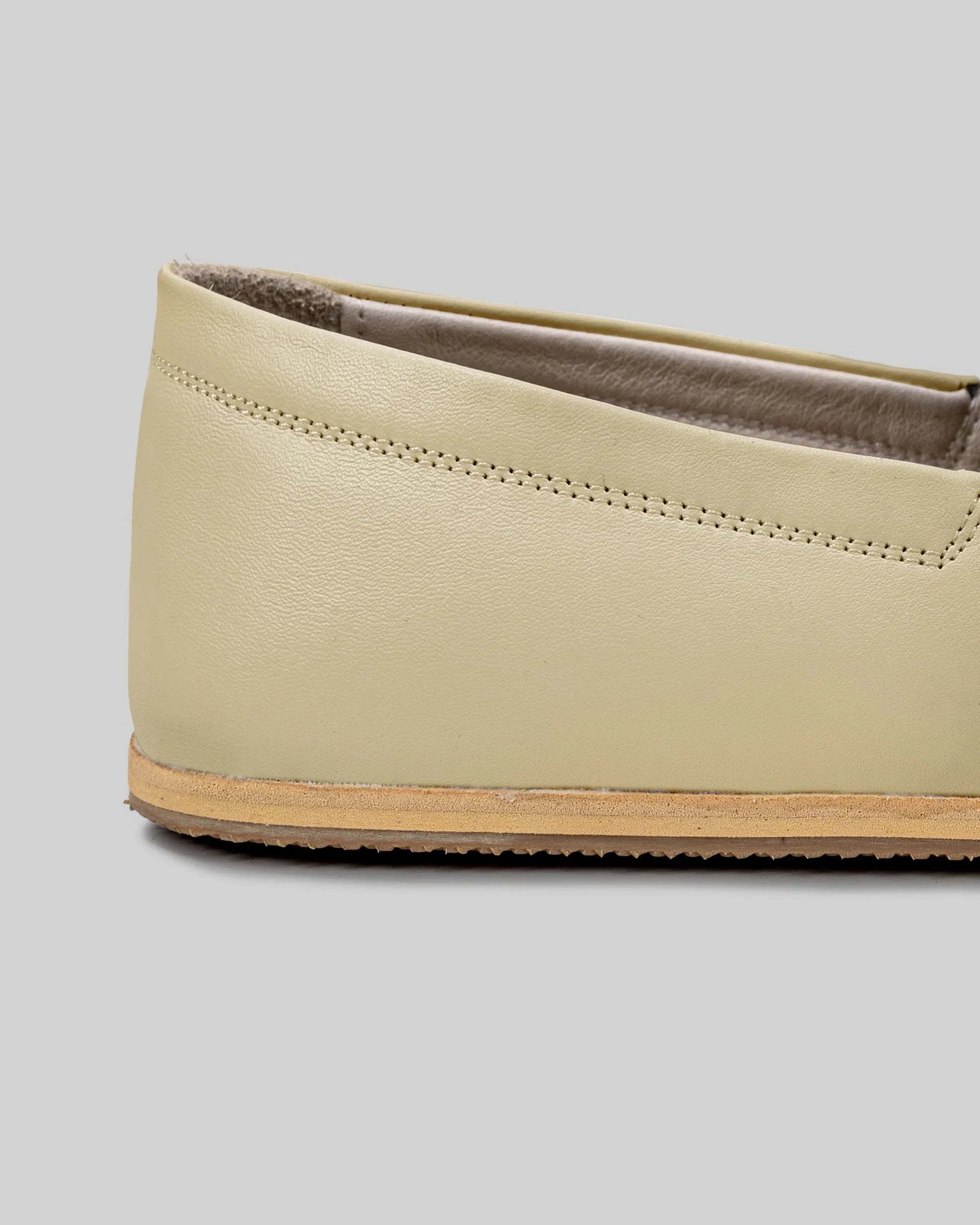 Top view Yellow Barefoot Shoes - Handcrafted Calf Leather | Bespoky