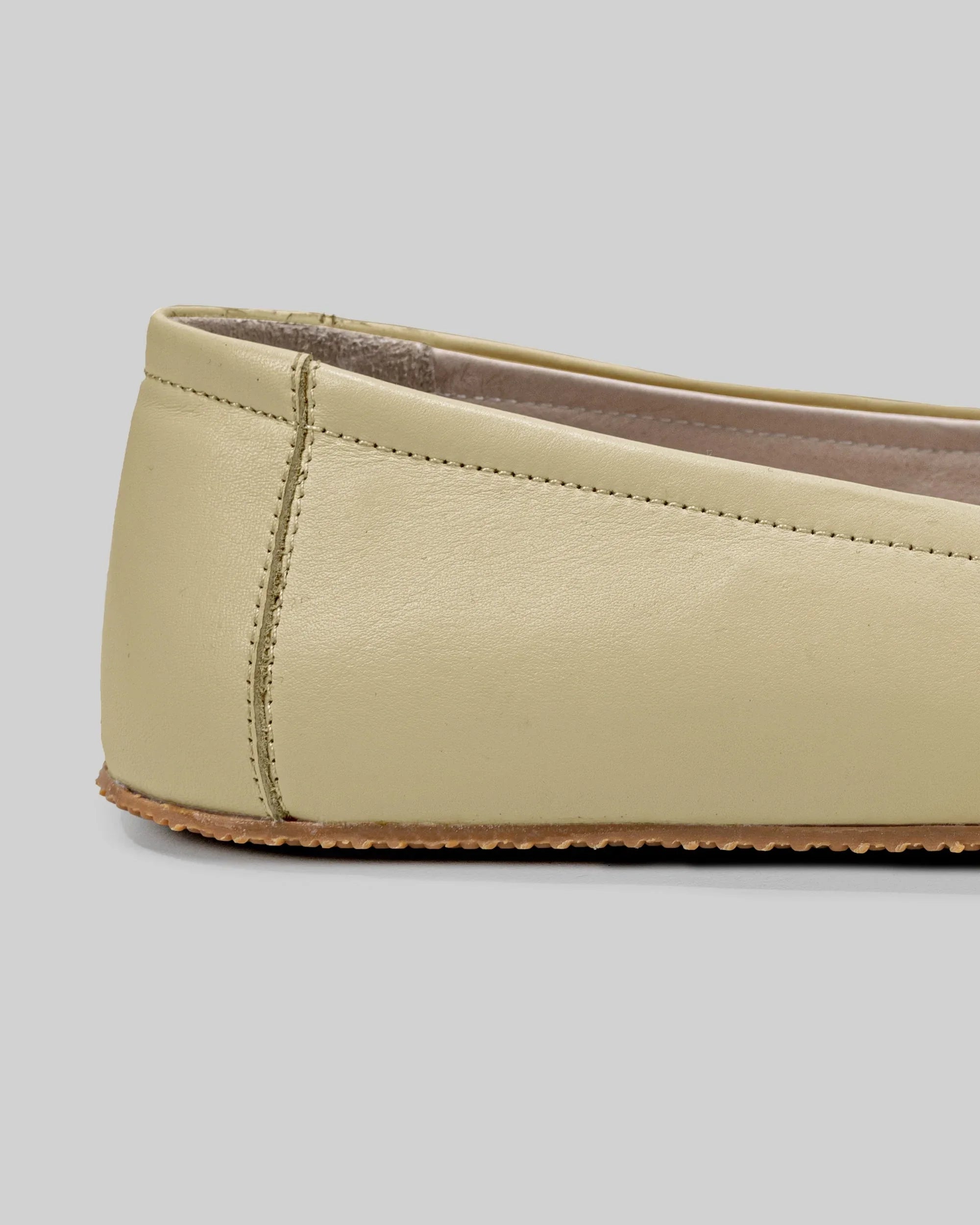 Top view Yellow Ballet Flats - Handcrafted Calf Leather | Bespoky