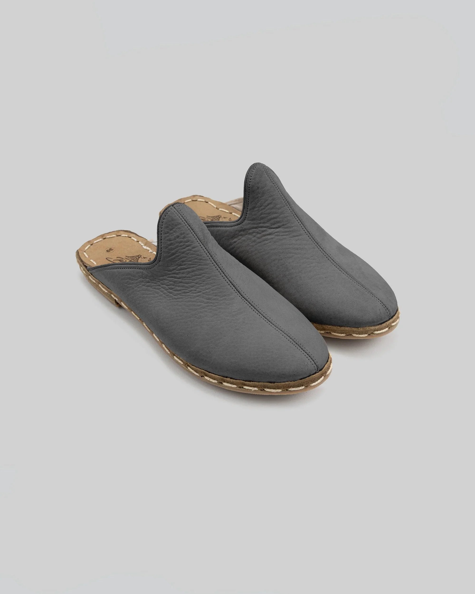 Women's Smoked Nubuck Slippers - Handcrafted Calf Leather Wide Toe Box | Bespoky