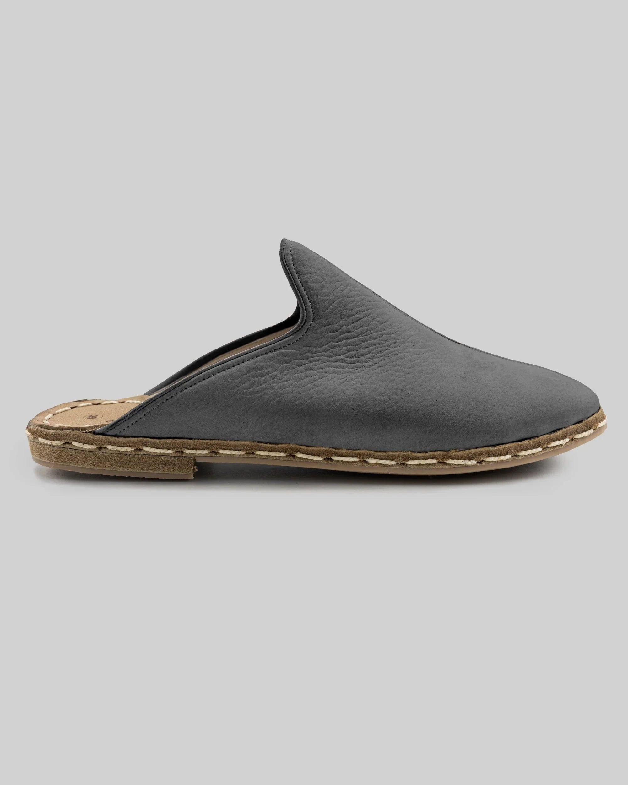 Top view Smoked Nubuck Slippers - Handcrafted Calf Leather | Bespoky