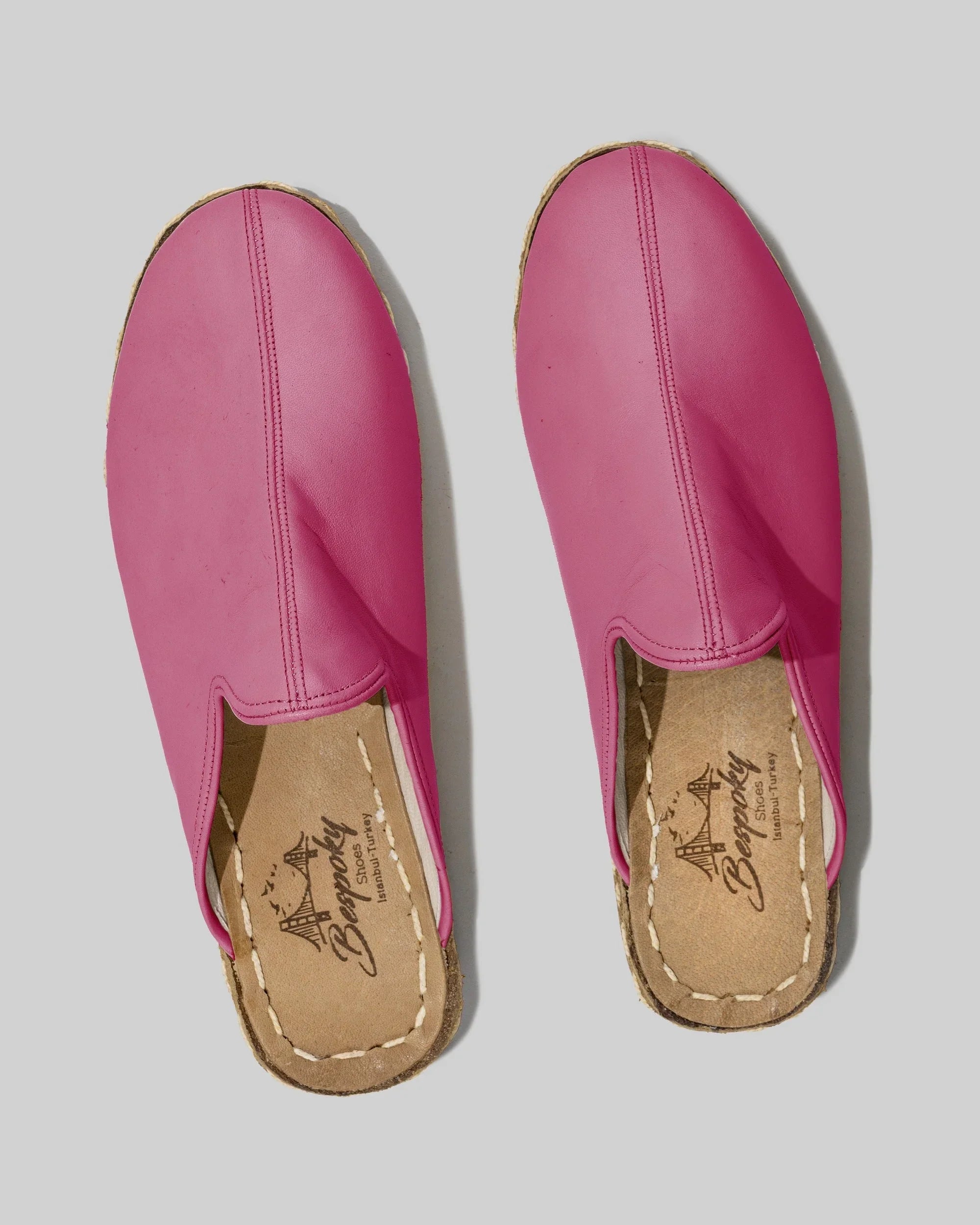 Side view Fuchsia Slippers - Calf Leather Zero Drop | Bespoky