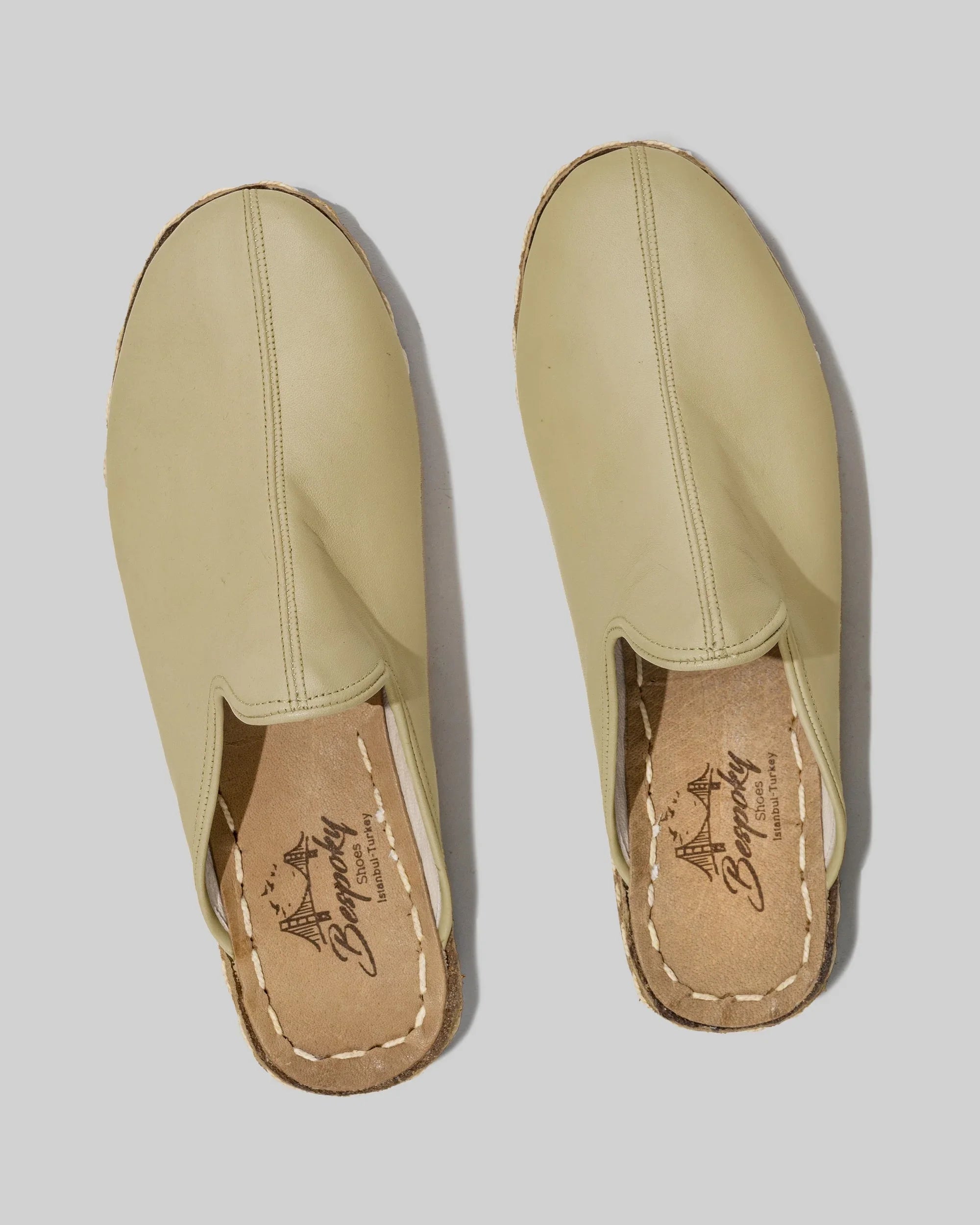 Side view Yellow Slippers - Calf Leather Zero Drop | Bespoky