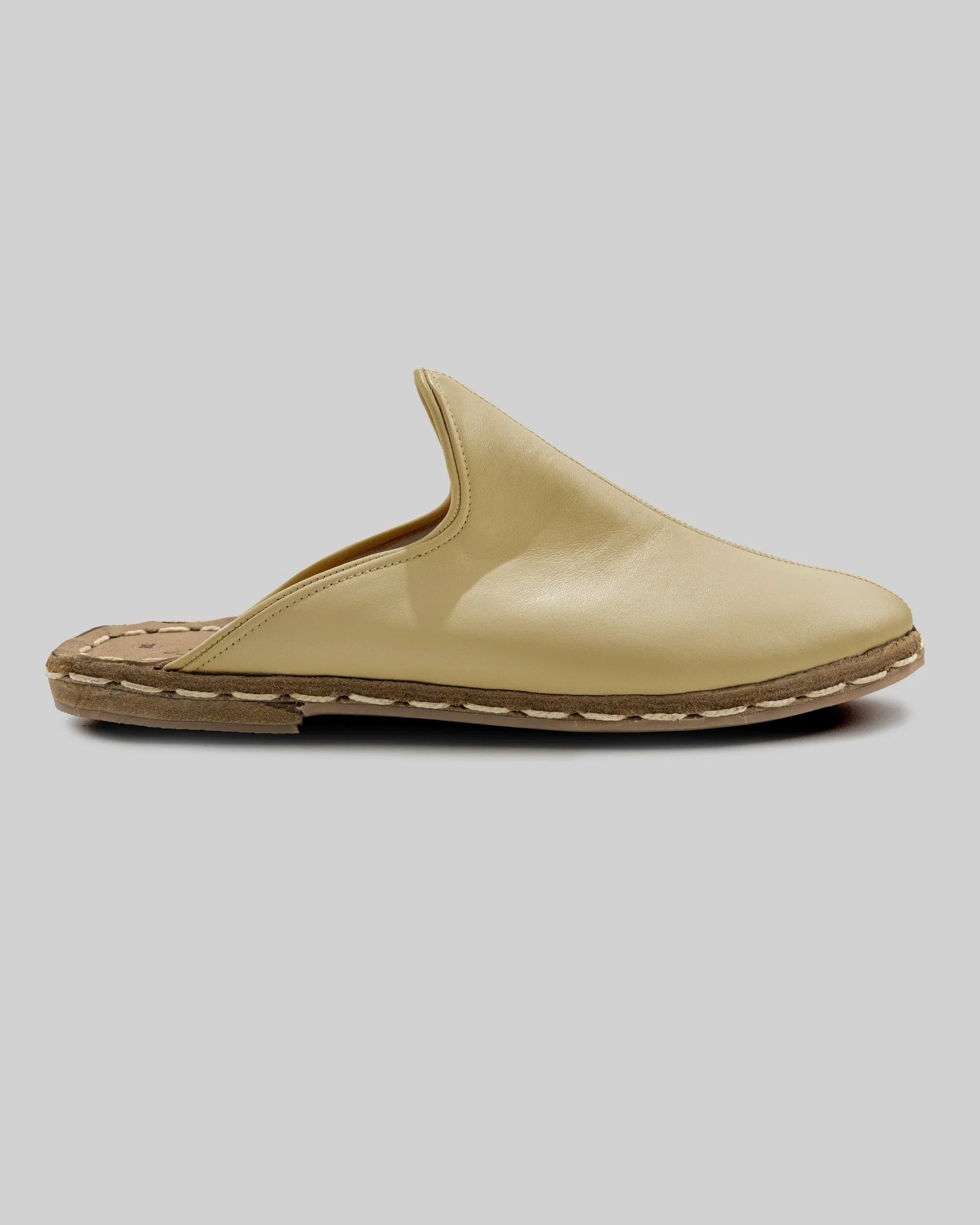 Top view Yellow Slippers - Handcrafted Calf Leather | Bespoky