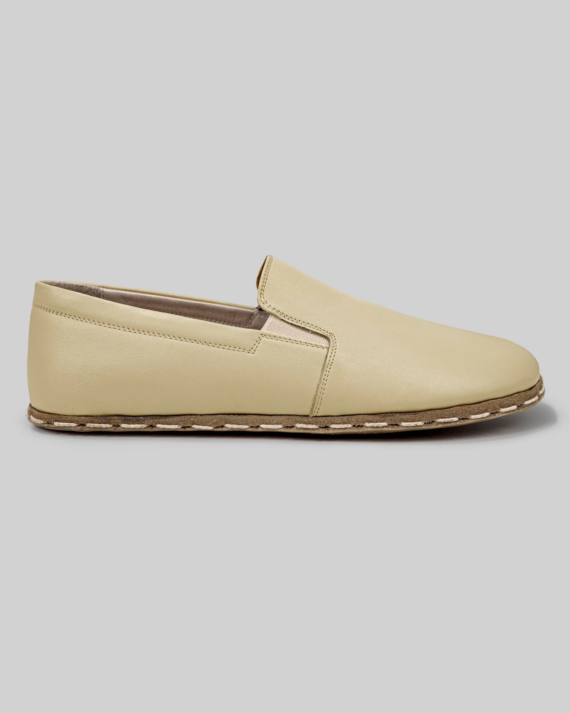 Detail Yellow Barefoot Shoes - Handcrafted Calf Leather Turkey | Bespoky