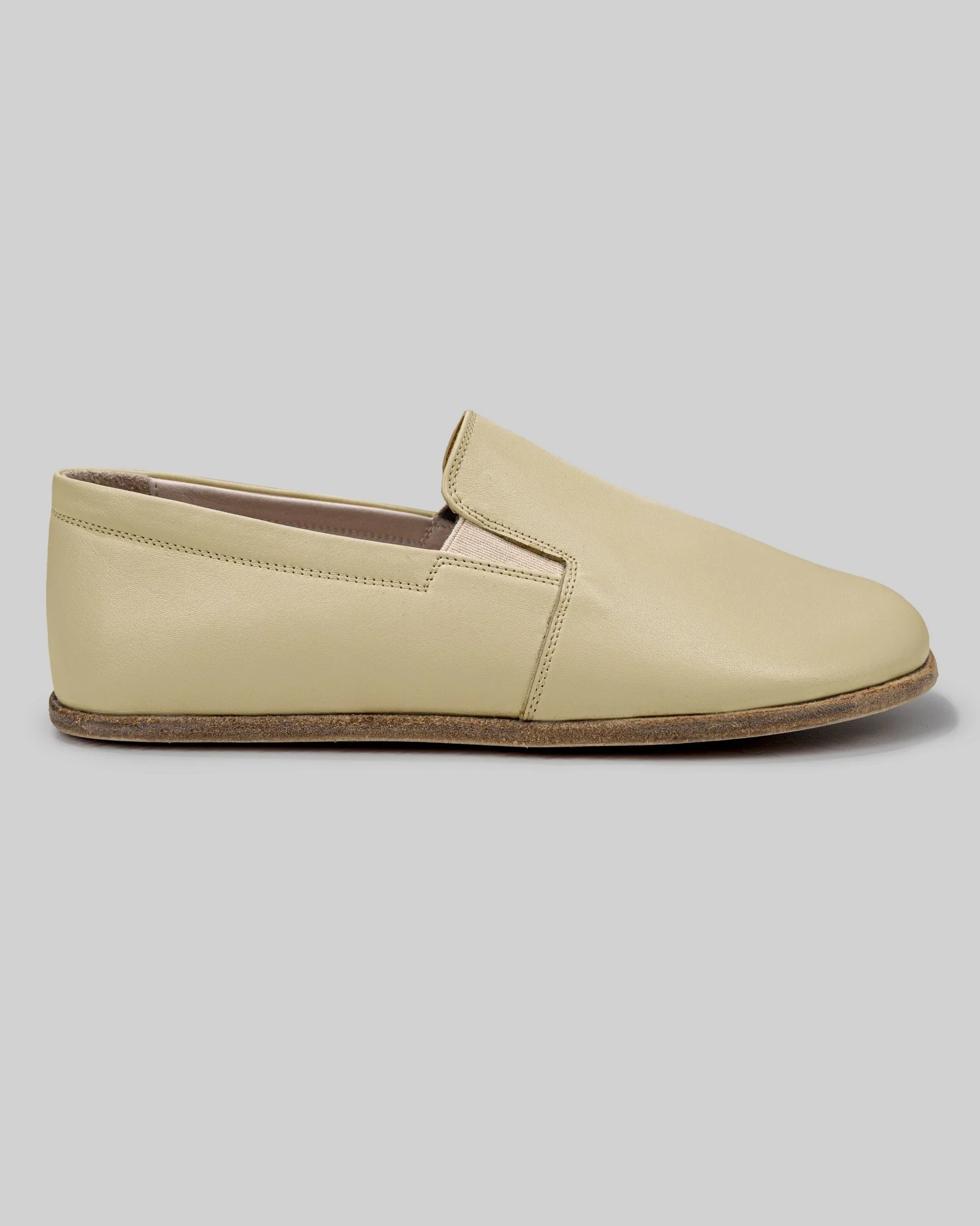 Detail Yellow Barefoot Shoes - Handcrafted Calf Leather Turkey | Bespoky