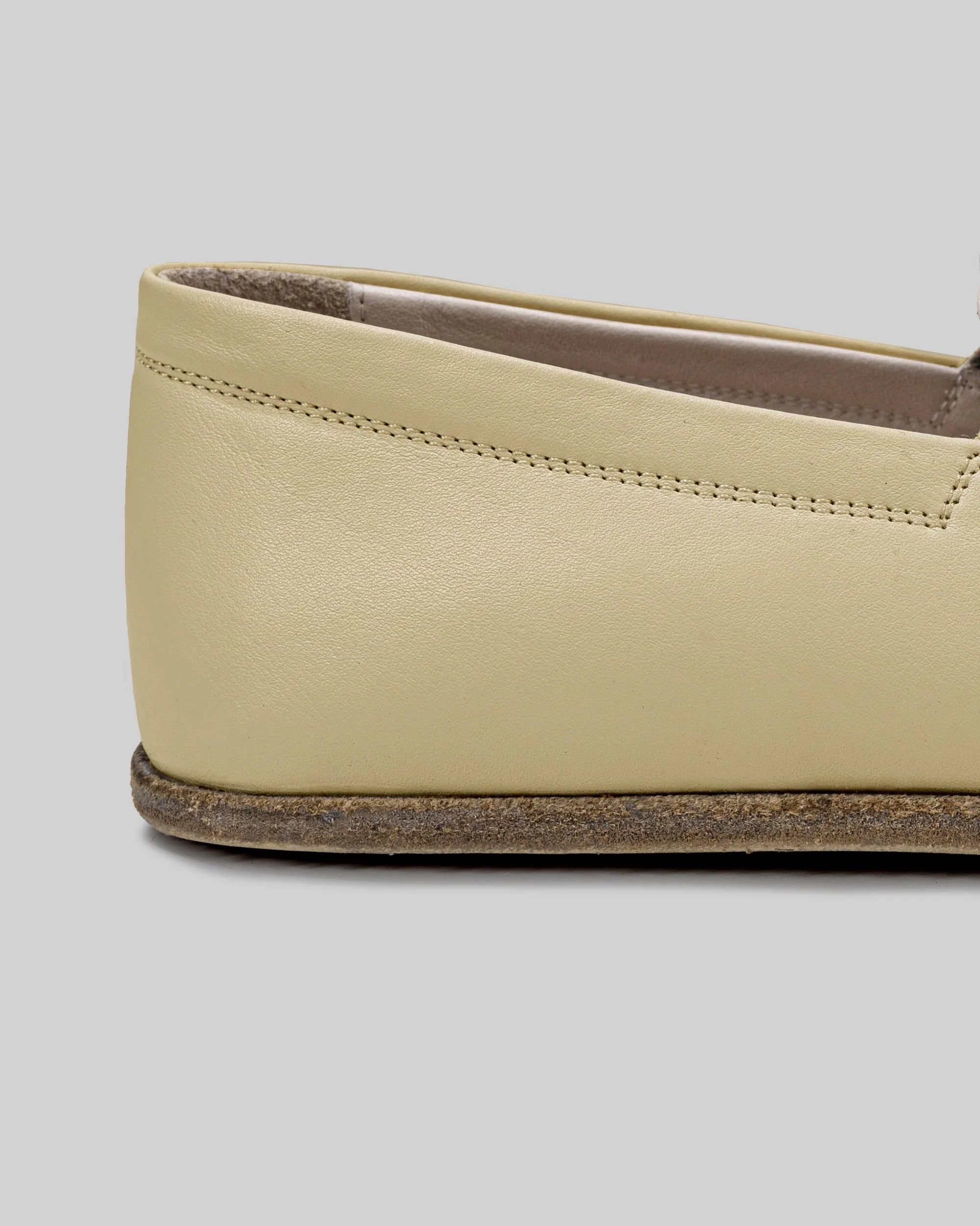 Top view Yellow Barefoot Shoes - Handcrafted Calf Leather | Bespoky