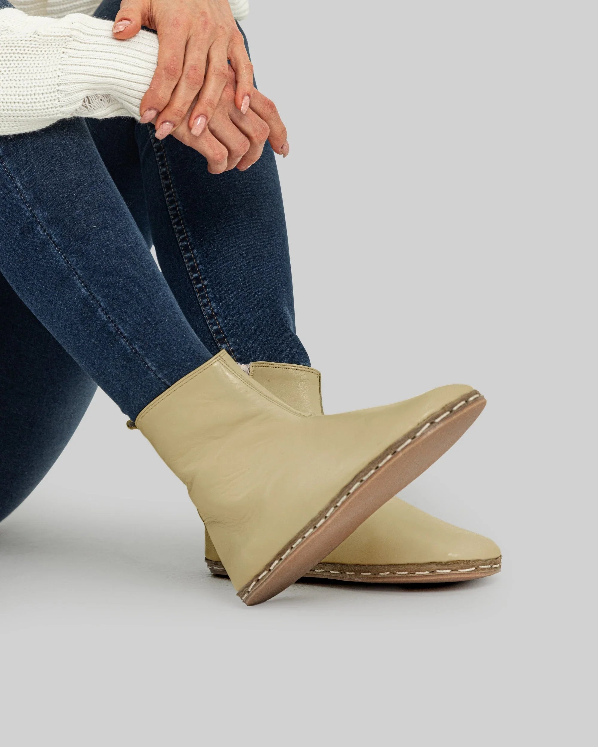 Men's Yellow Chelsea Boots - Handcrafted Calf Leather Wide Toe Box | Bespoky