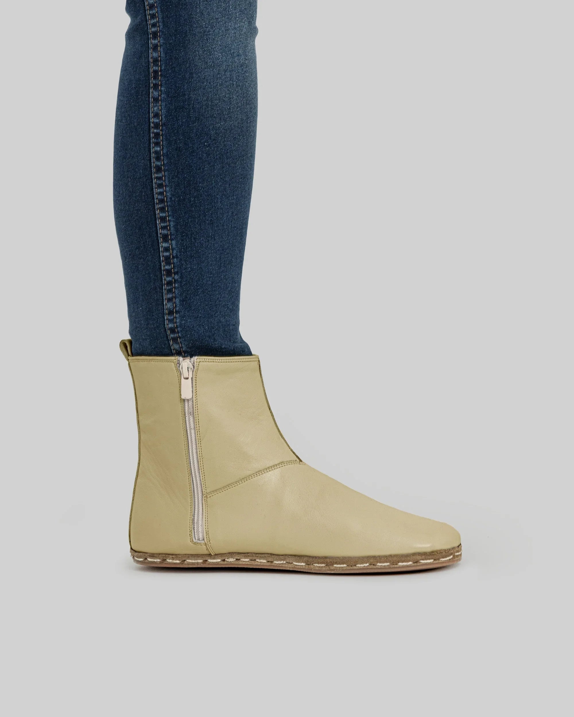 Side view Yellow Chelsea Boots - Calf Leather Zero Drop | Bespoky