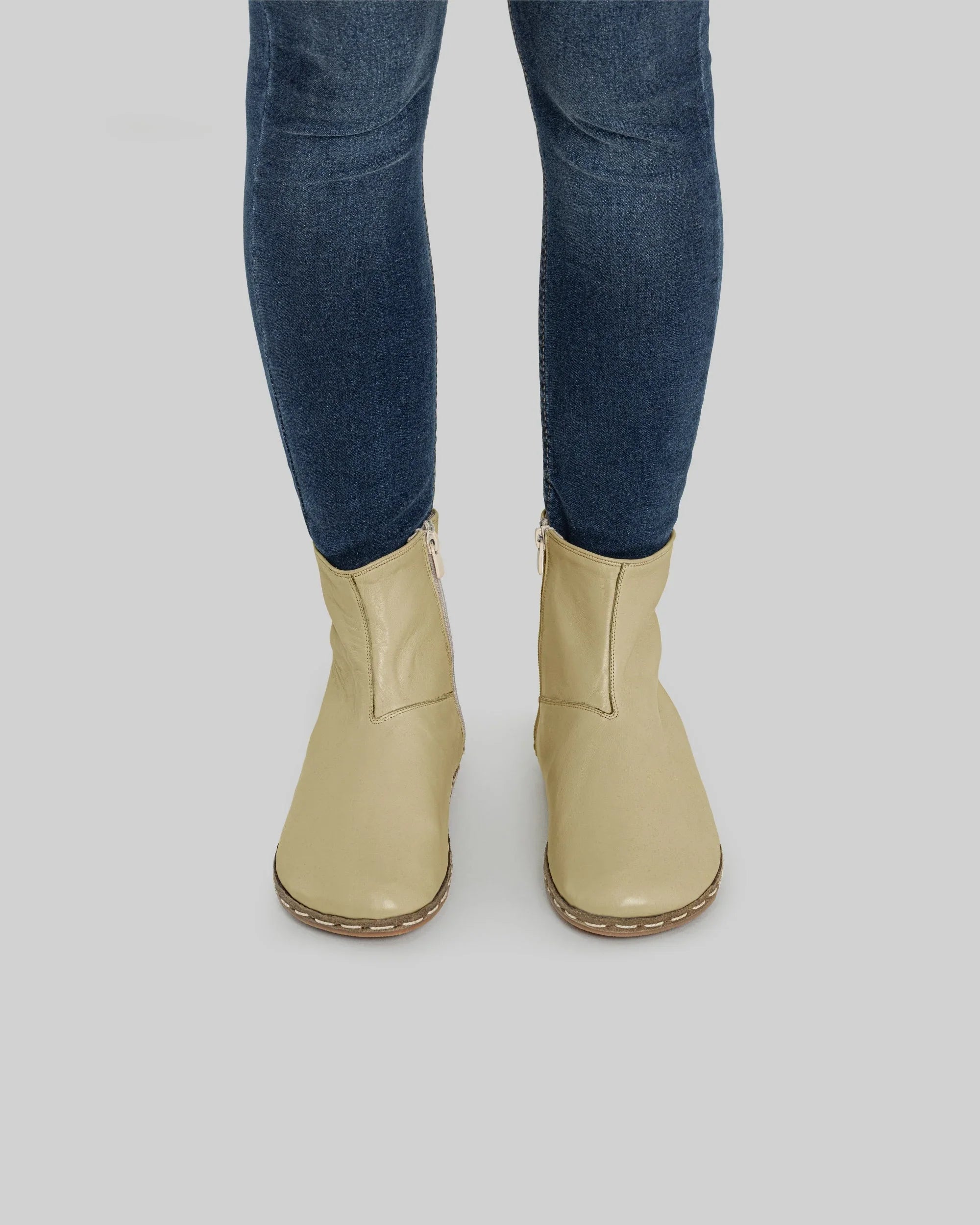 Detail Yellow Chelsea Boots - Handcrafted Calf Leather Turkey | Bespoky