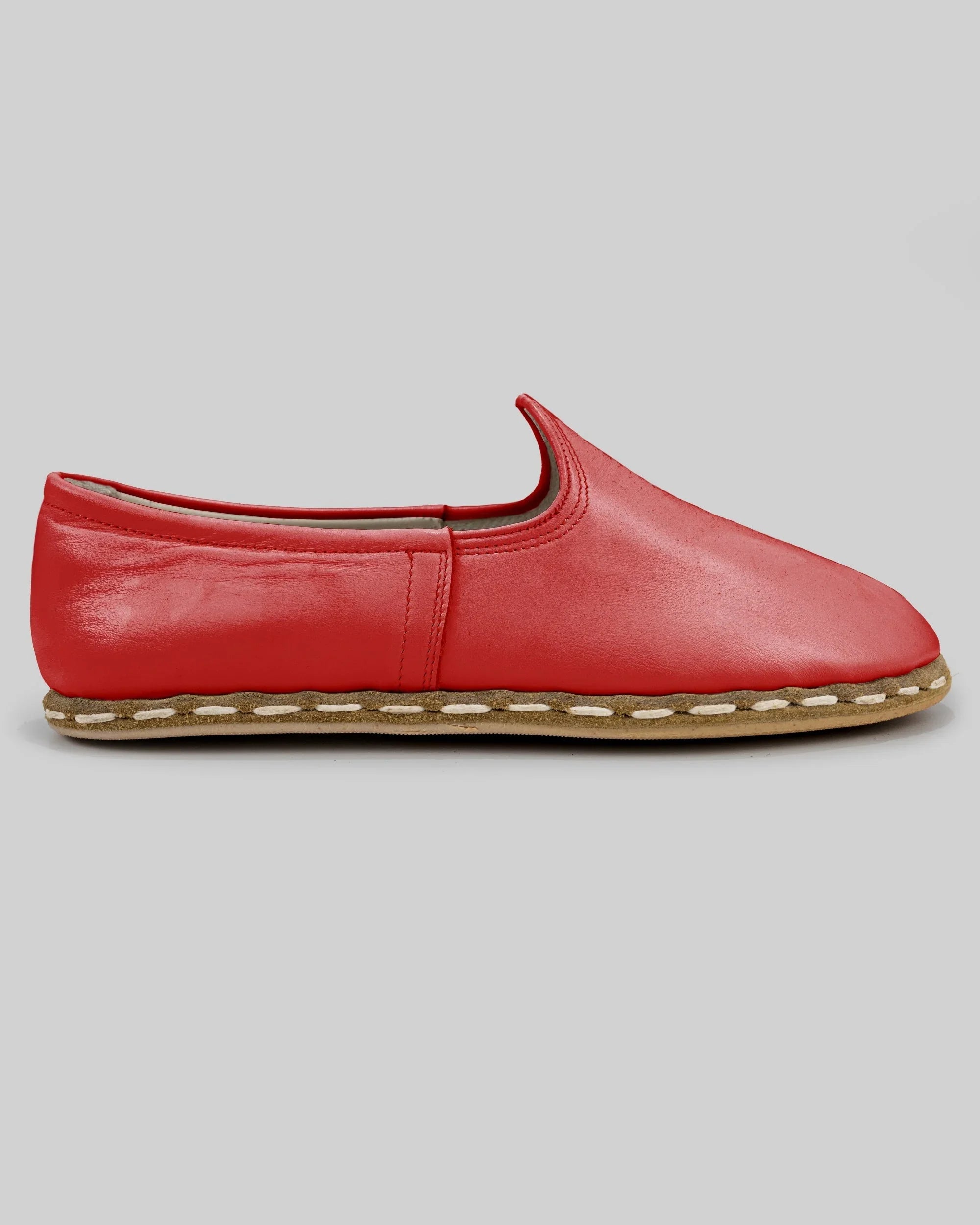 Top view Red Yemeni Shoes - Handcrafted Calf Leather | Bespoky