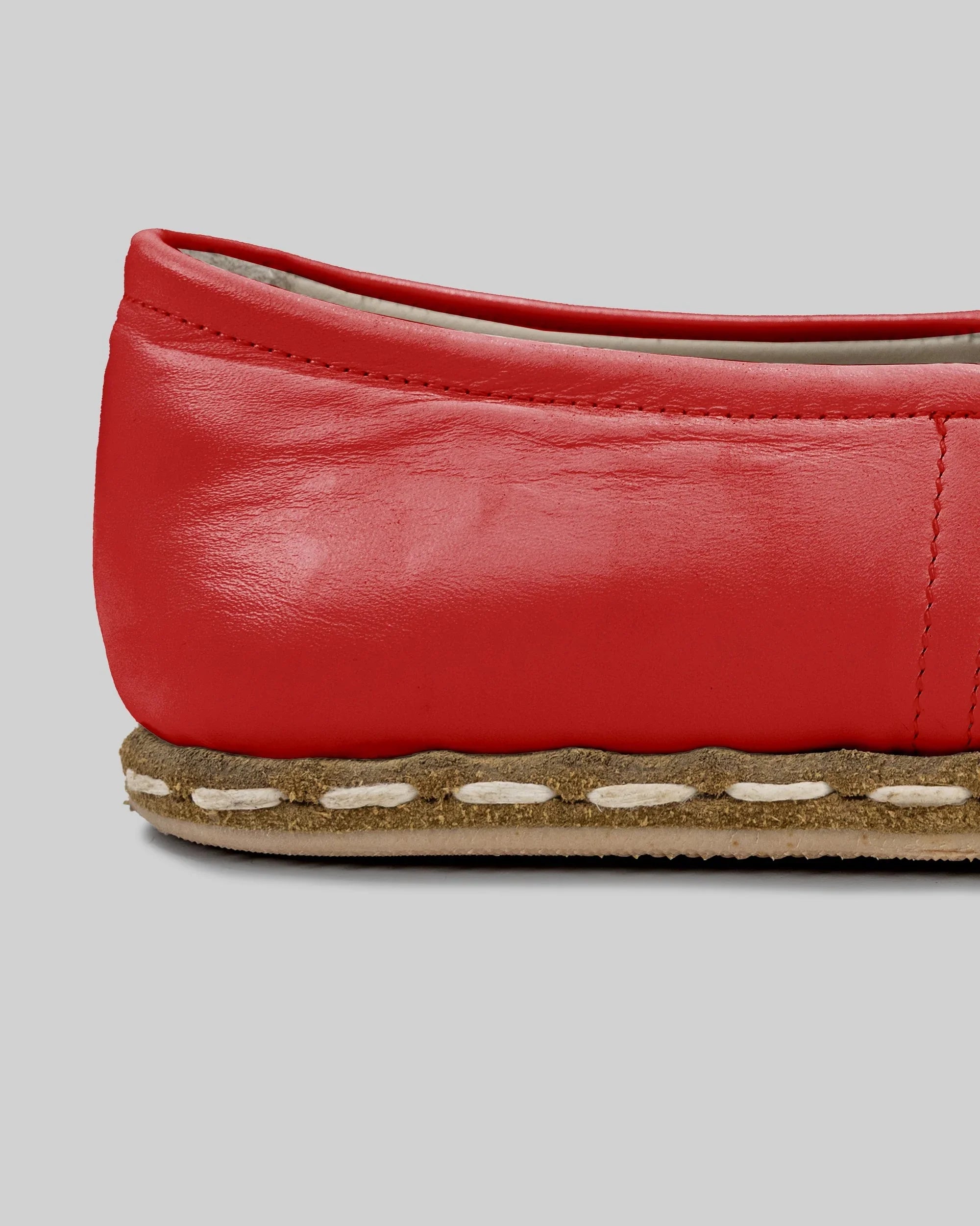 Detail Red Yemeni Shoes - Handcrafted Calf Leather Turkey | Bespoky