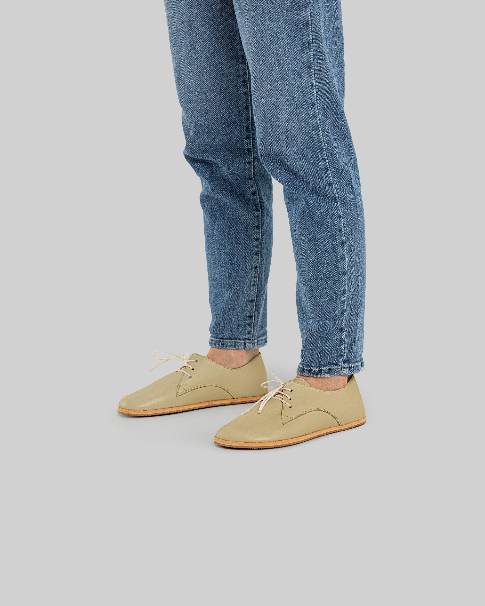 Back view Yellow Oxford Shoes - Calf Leather Handcrafted | Bespoky
