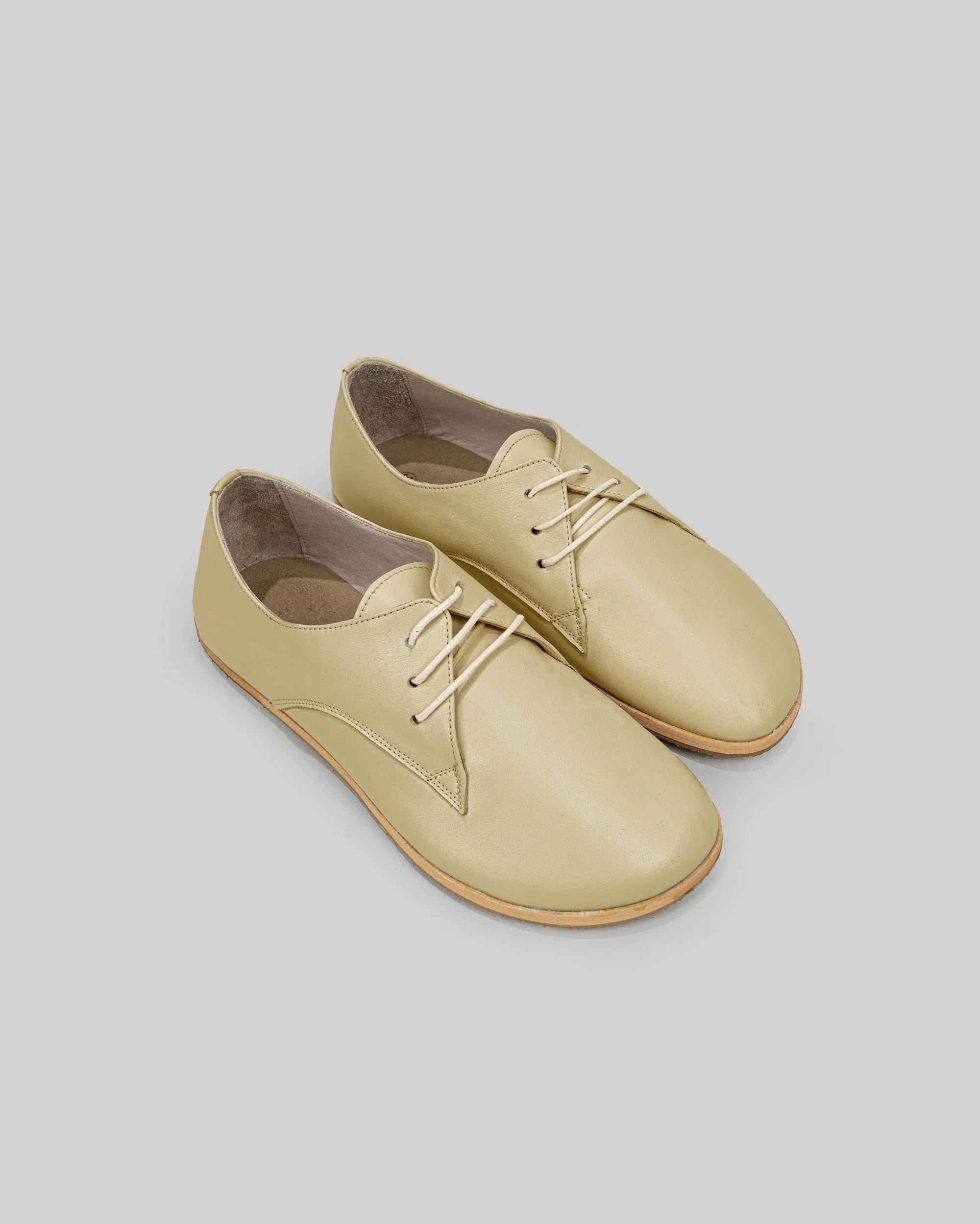 Men's Yellow Oxford Shoes - Handcrafted Calf Leather Wide Toe Box | Bespoky