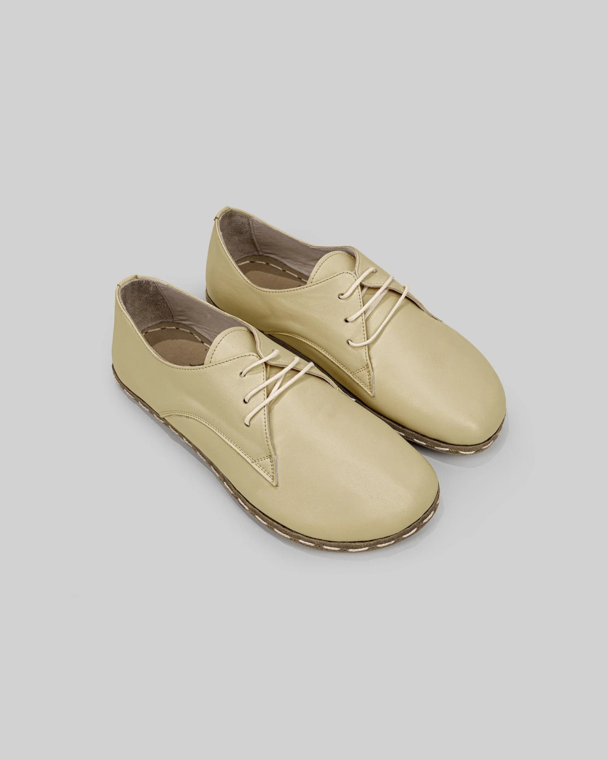 Men's Yellow Oxford Shoes - Handcrafted Calf Leather Wide Toe Box | Bespoky