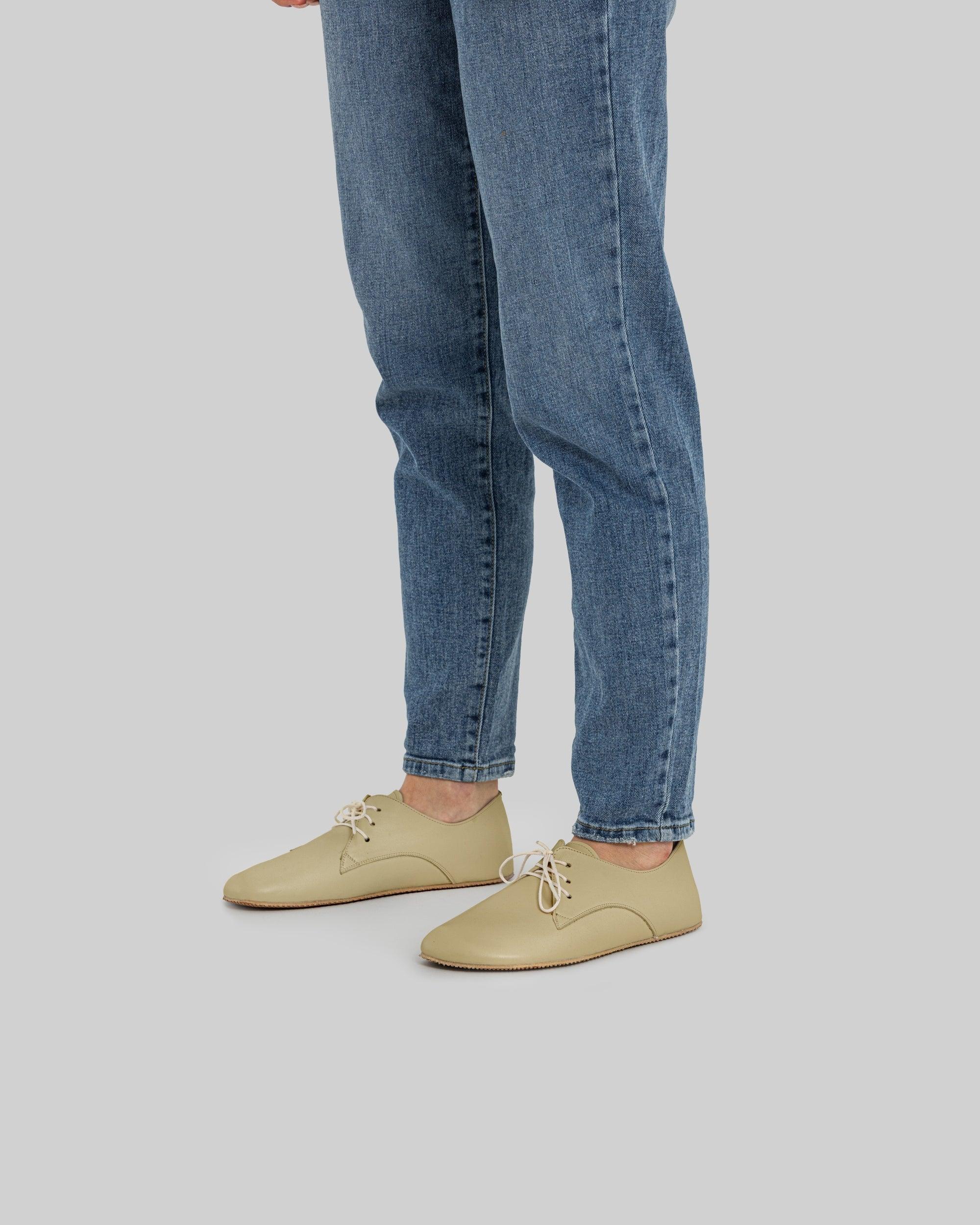 Back view Yellow Oxford Shoes - Calf Leather Handcrafted | Bespoky