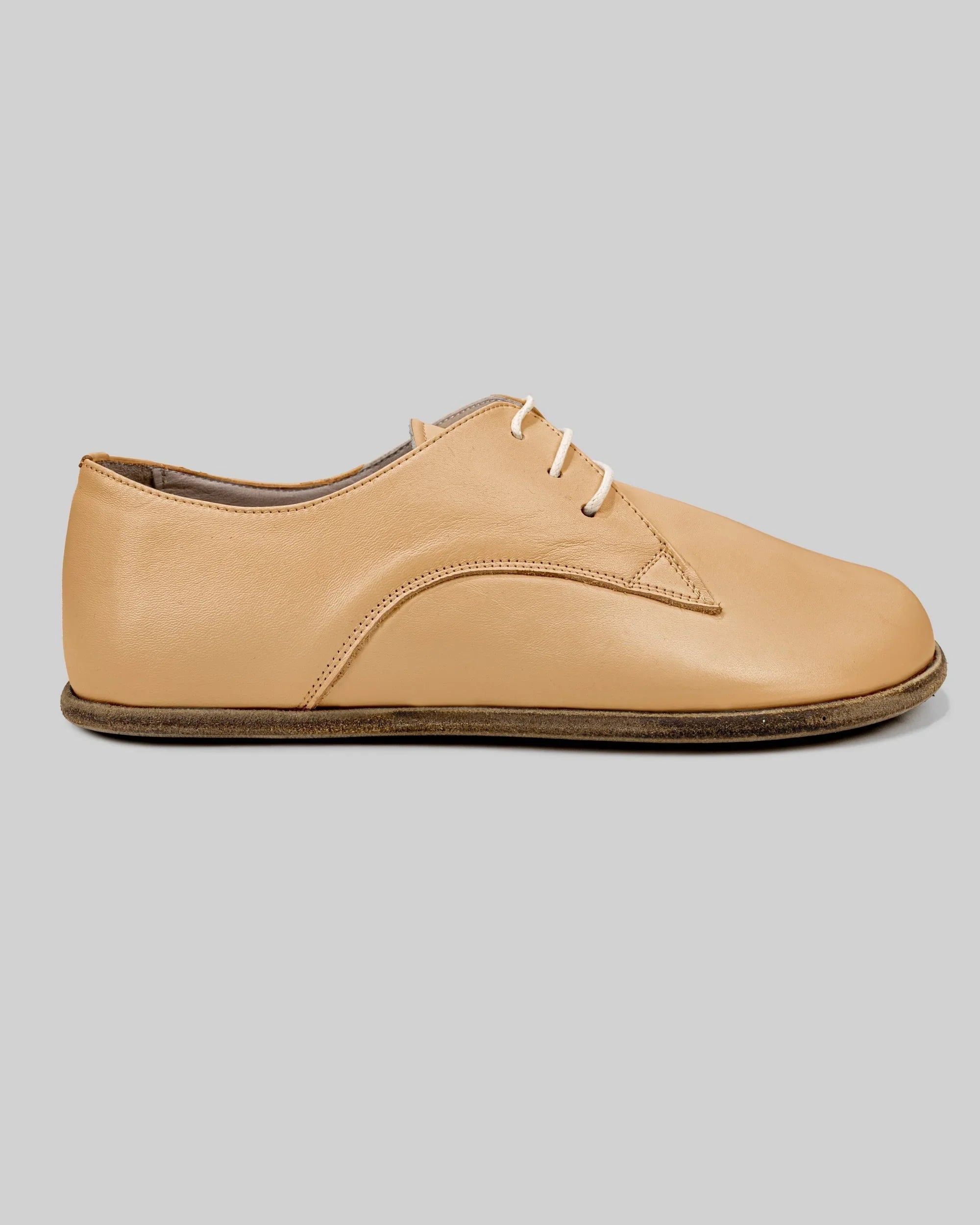Side view Melon Yellow Oxford Shoes - Calf Leather Zero Drop | Bespoky